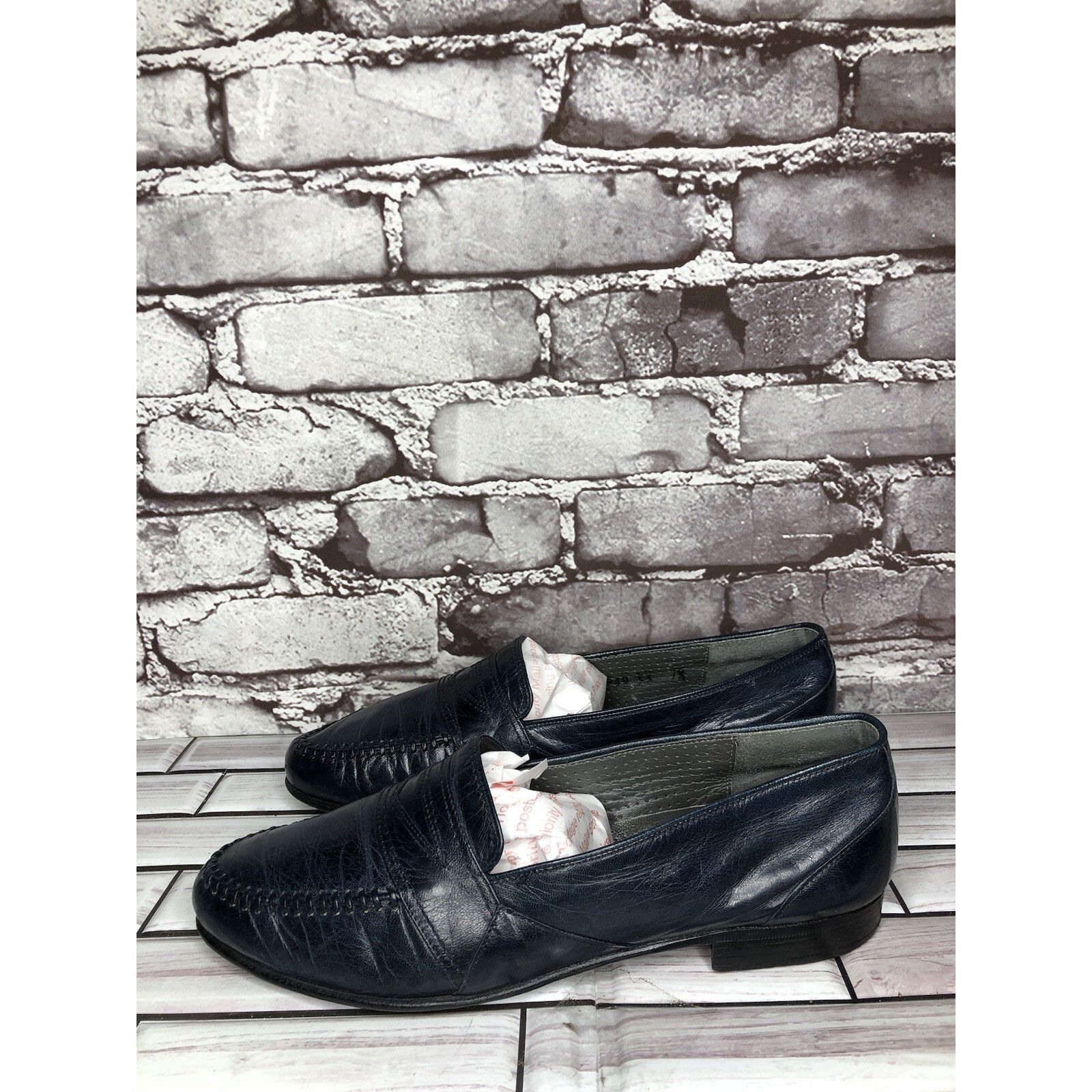 TED LAPIDUS TED LAPIDUS Boutique Paris Blue Leather Dress Penny Loafers Size US 7.5 / EU 40-41 - 16 Thumbnail