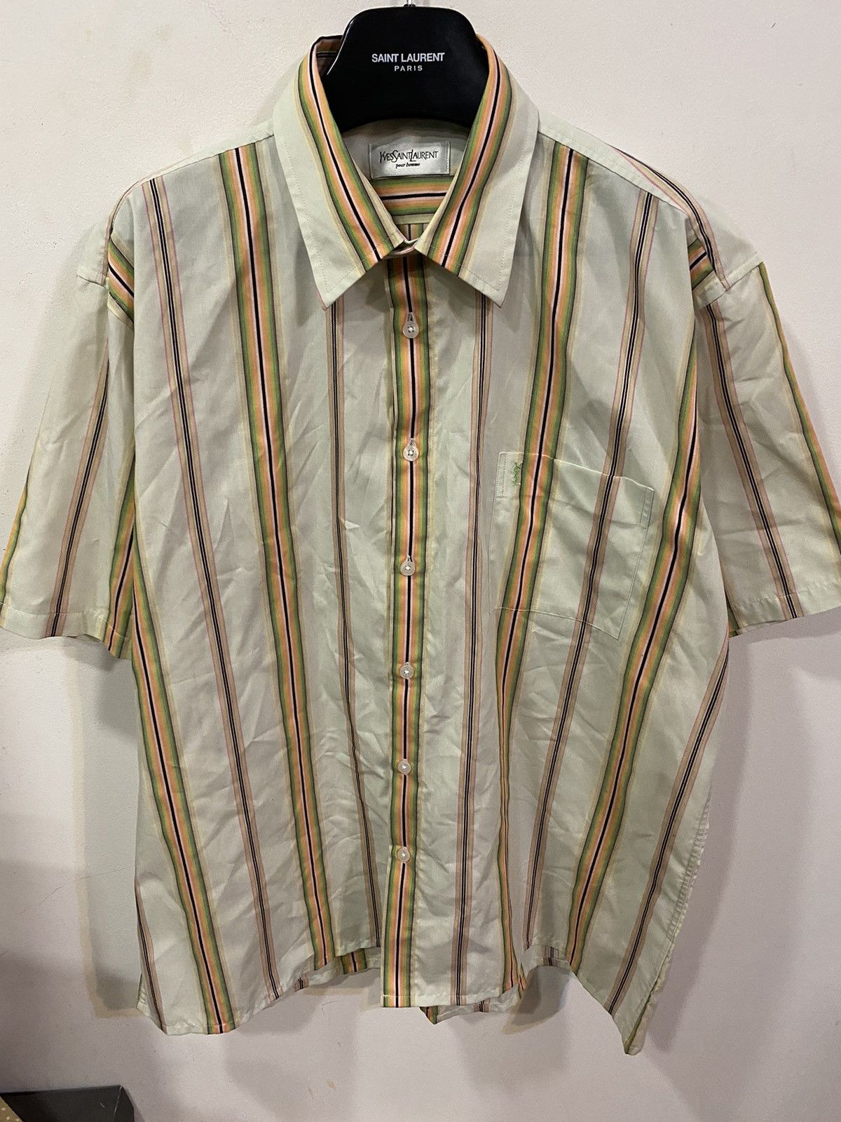 Yves Saint Laurent Multicolor YSL Shirt Summer Rare Size US XL / EU 56 / 4 - 5 Thumbnail