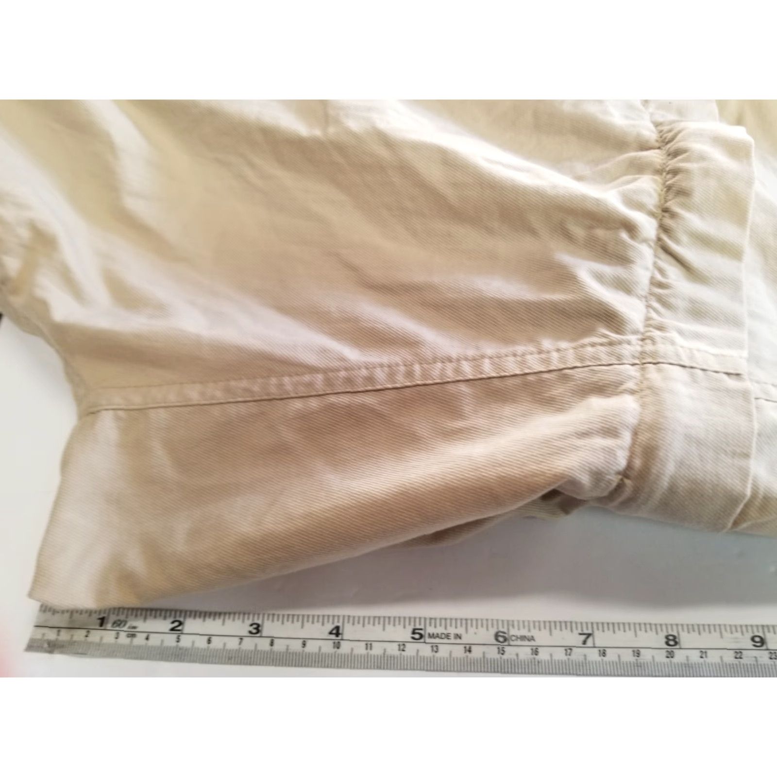 ExOfficio ExOfficio Pants Mens Size Large Long Nylon Khaki Cargo Pocket Belted Pockets Straight Inseam 31" Size US 33 - 7 Thumbnail