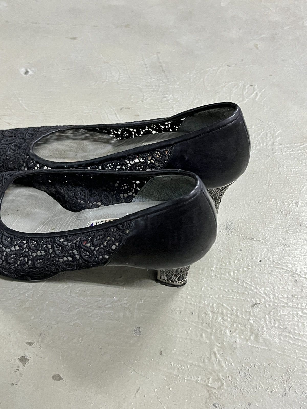 Vintage Vintage Claude Monet Lace Christian Louboutin Style Heels Size US 6.5 / IT 36.5 - 11 Thumbnail