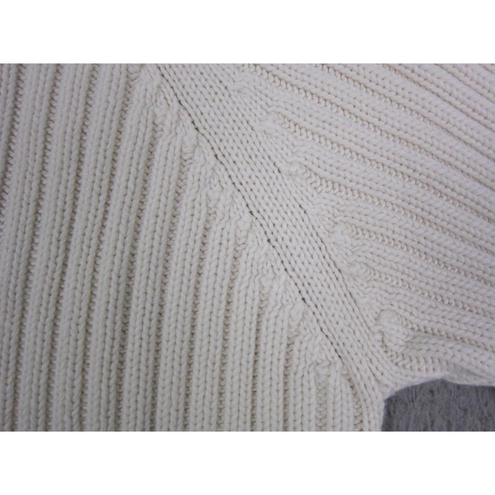 Vintage Vintage St. Johns Bay Sweater Women's Large Creme Mock Neck Ribbed Knit Pullover Size M / US 6-8 / IT 42-44 - 3 Thumbnail