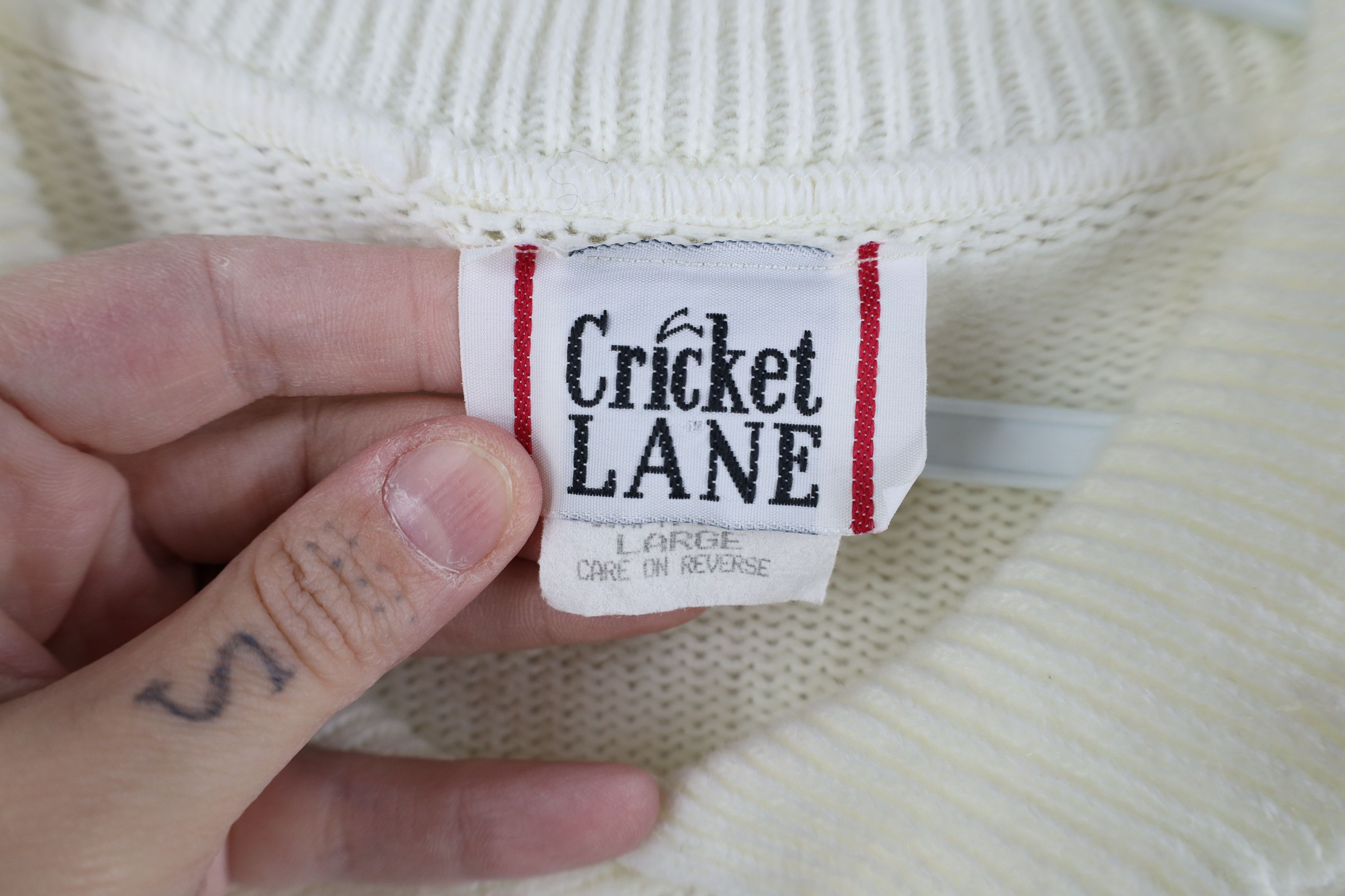 Vintage Vintage 90s Cottagecore Flower Knit Collared Sweater USA Size L / US 10 / IT 46 - 4 Thumbnail