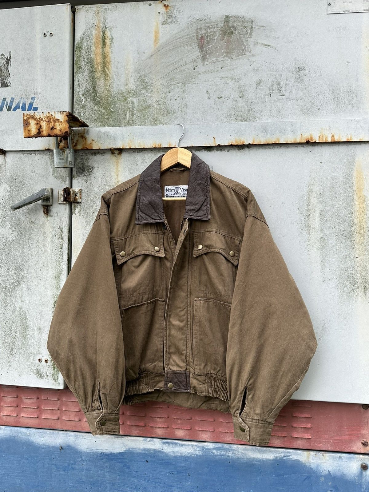 Vintage 👹Vintage Monte Viso Brown Tactical Bomber Jacket Size US M / EU 48-50 / 2 - 4 Thumbnail
