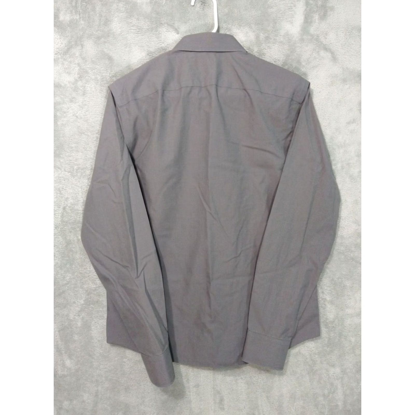 UNTUCKit UNTUCKit Shirt Men Medium Gray Slim Fit Long Sleeve Wrinkle Free Sangiovese Size US M / EU 48-50 / 2 - 2 Thumbnail