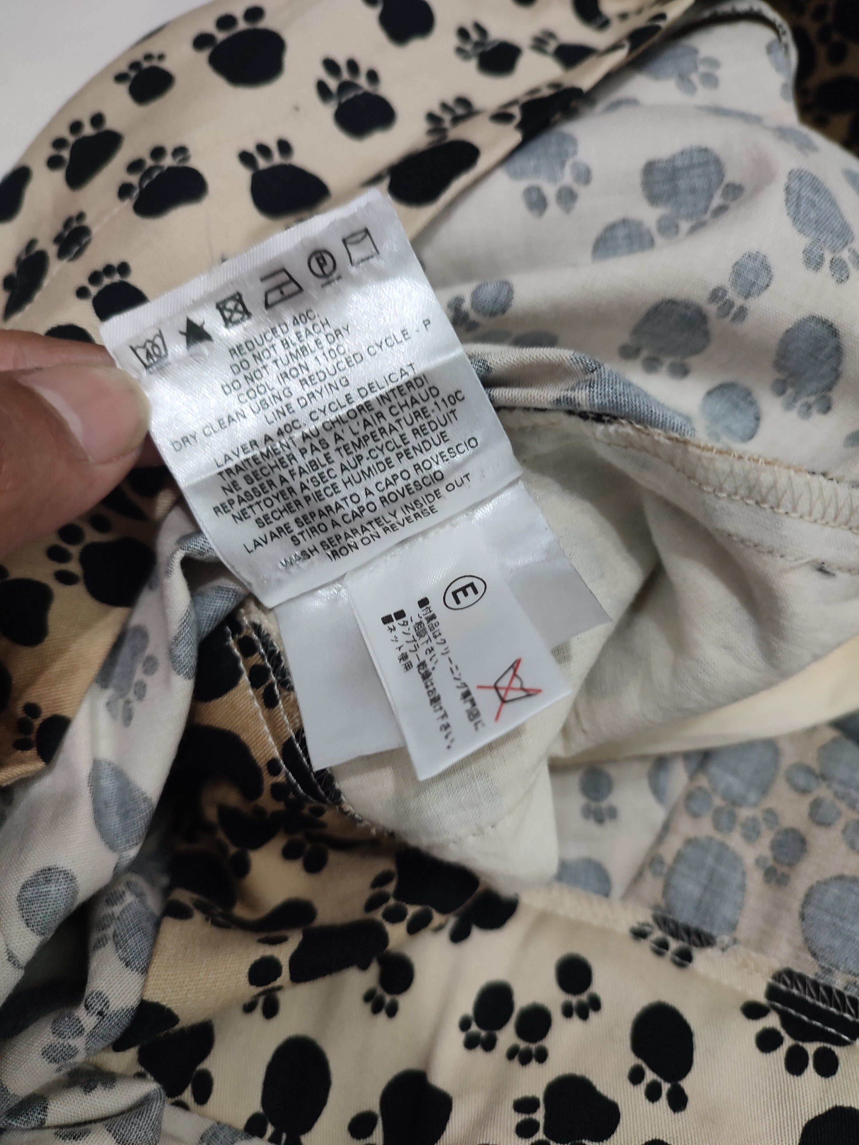 Moschino 2000s Love Moschino- Graphic Paw Print Relaxed Kimono Sleeve Size M / US 6-8 / IT 42-44 - 8 Thumbnail