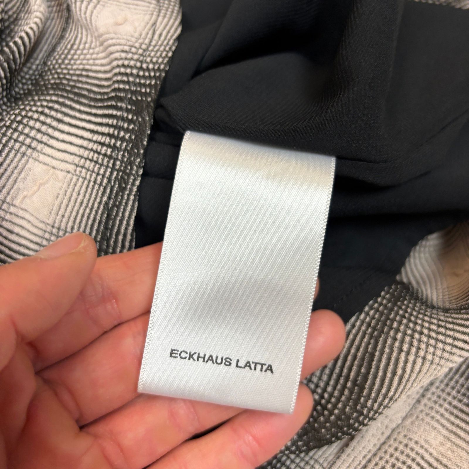 Eckhaus Latta Eckhaus Latta Beige and Black Ripple Dress A/W 19 Women's 2 Size XS / US 0-2 / IT 36-38 - 6 Thumbnail