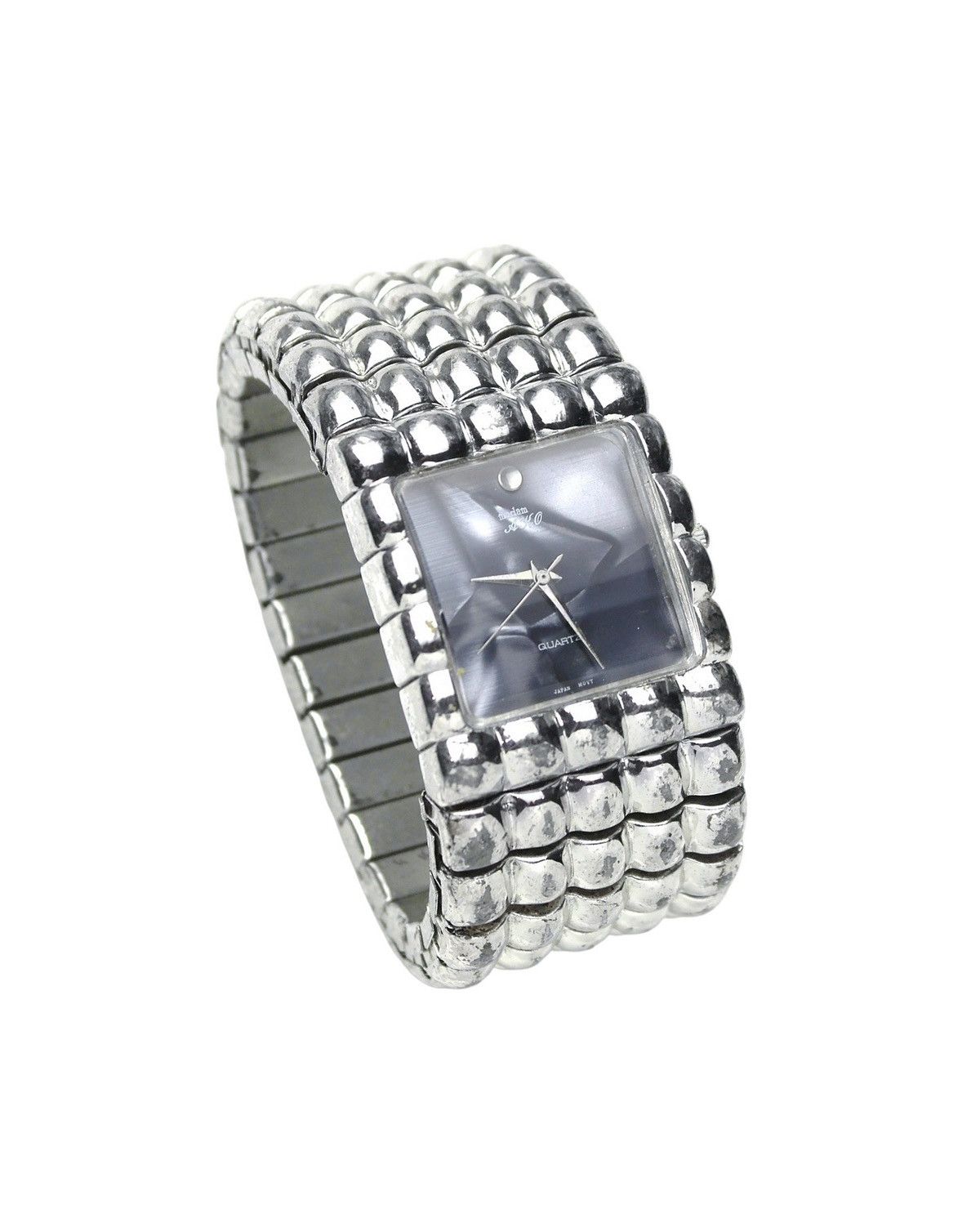 Vintage 2000S MADAM AKO JAPAN WIDE METAL STRETCH BAND WATCH Size ONE SIZE - 1 Thumbnail