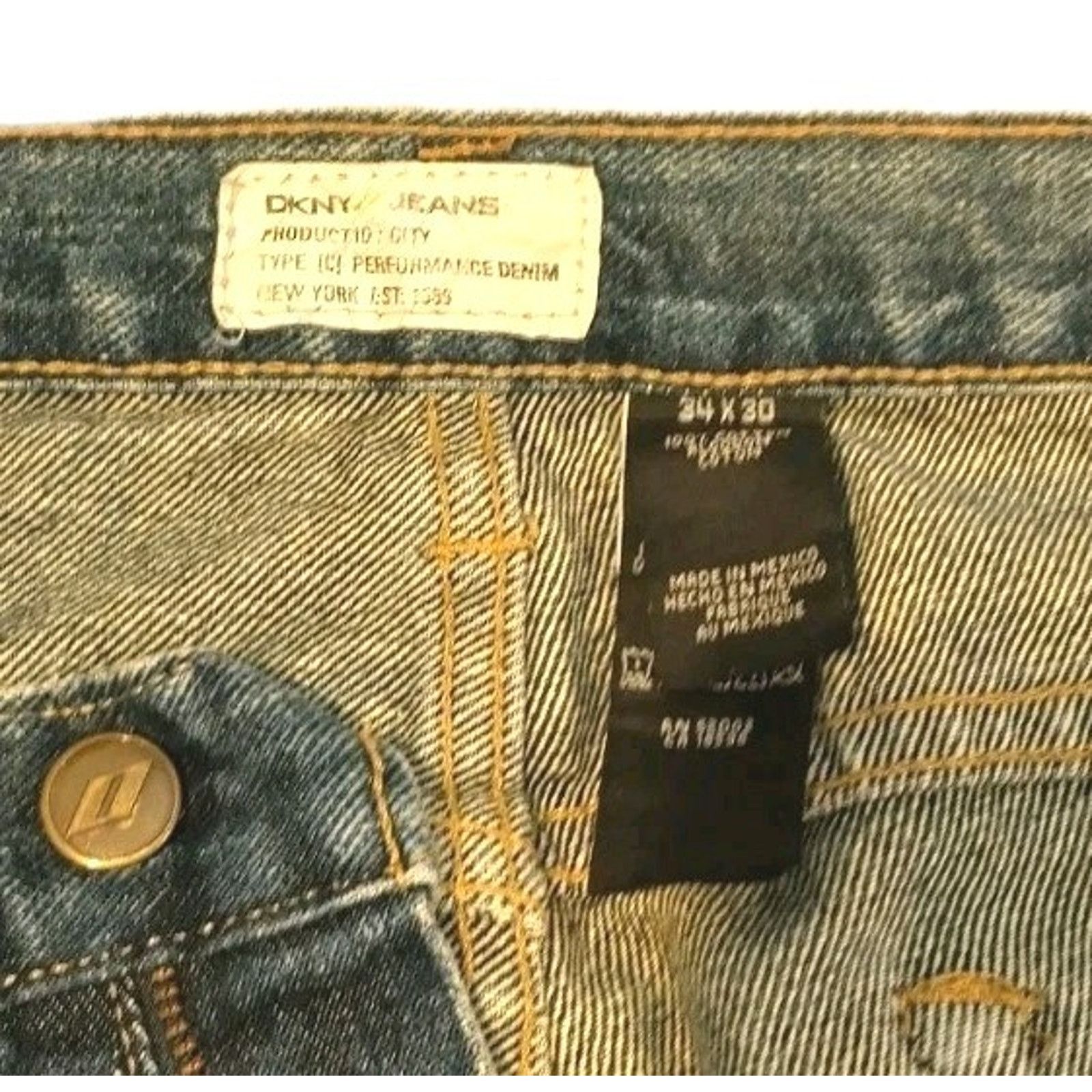 DKNY DKNY Jeans Blue Straight Leg Relaxed Mens Jeans Size 34x30 Size US 34 / EU 50 - 2 Thumbnail