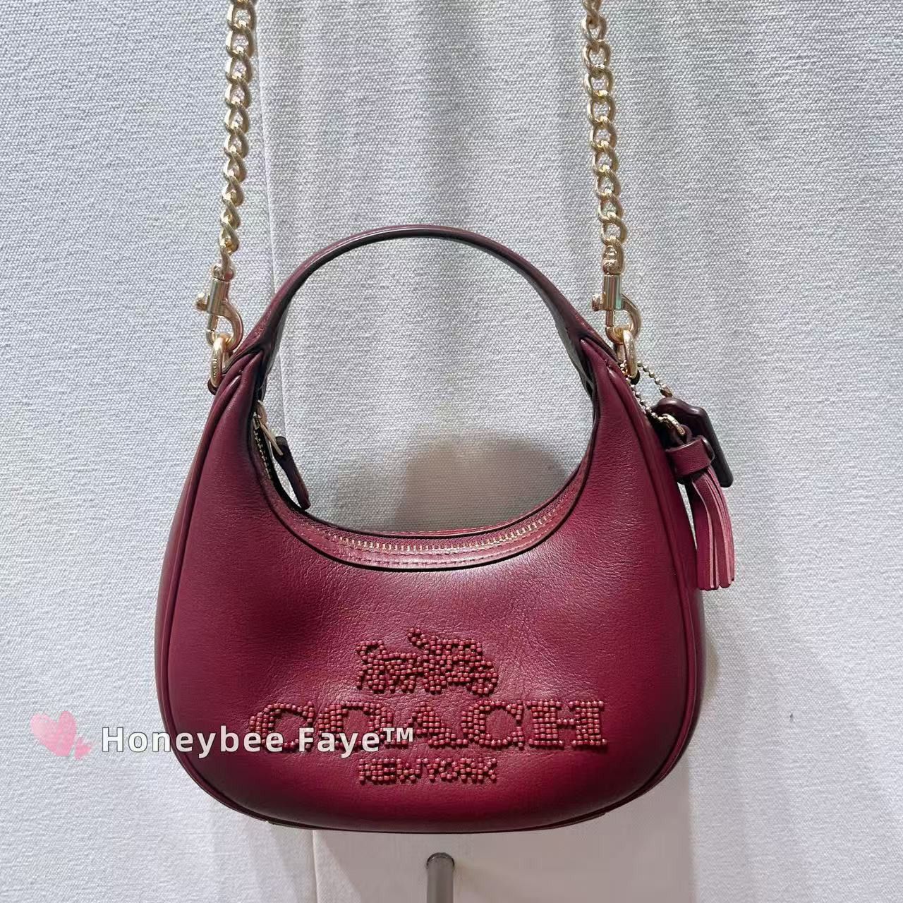 Coach Carmen Mini Crossbody Bag With Beaded Coach Graphic CCE60 Size ONE SIZE - 1 Thumbnail