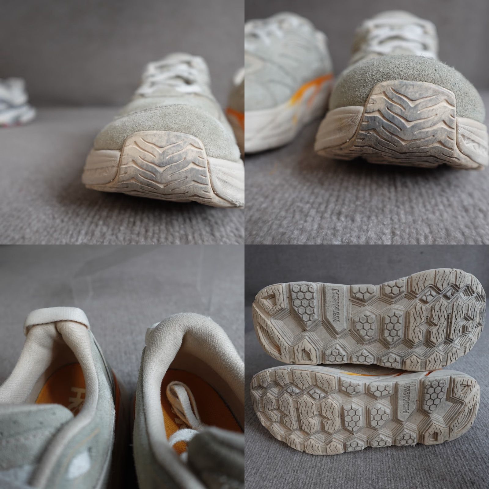 Vintage Hoka Sneakers Mens 10 Womens 11 Gray U Clifton L Suede Shortbread Size US 10 / IT 40 - 8 Thumbnail