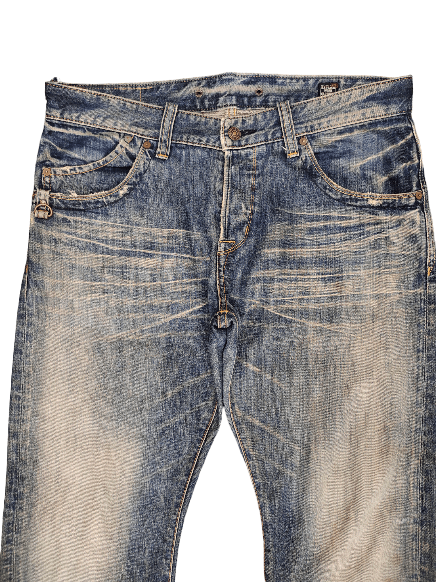 Undercover Japanese Brand Bartack Clawmark Denim Jeans Streetwear Size US 35 - 2 Thumbnail