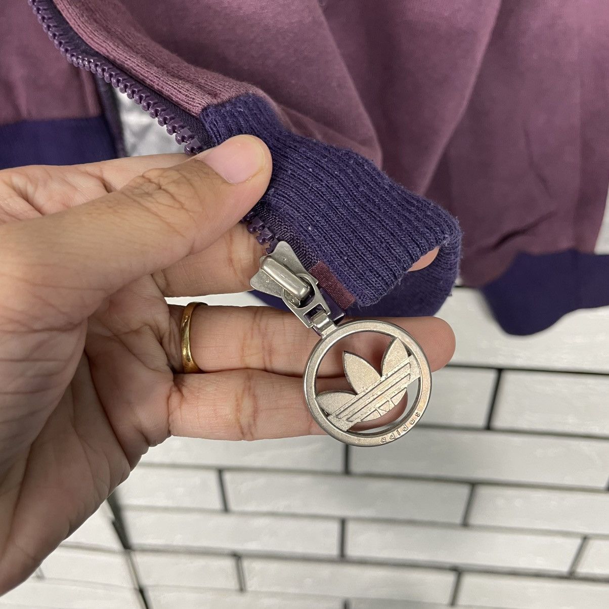 Adidas Adidas Purple Sweater Jacket Size US M / EU 48-50 / 2 - 14 Thumbnail