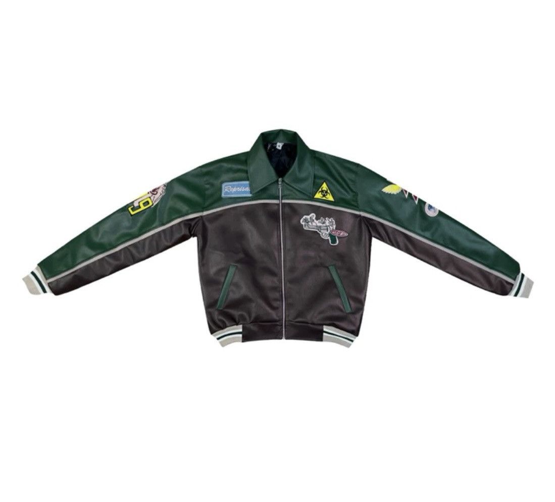 Other Leather bomber jacket griz leather jacket streetwear Size US L / EU 52-54 / 3 - 2 Thumbnail
