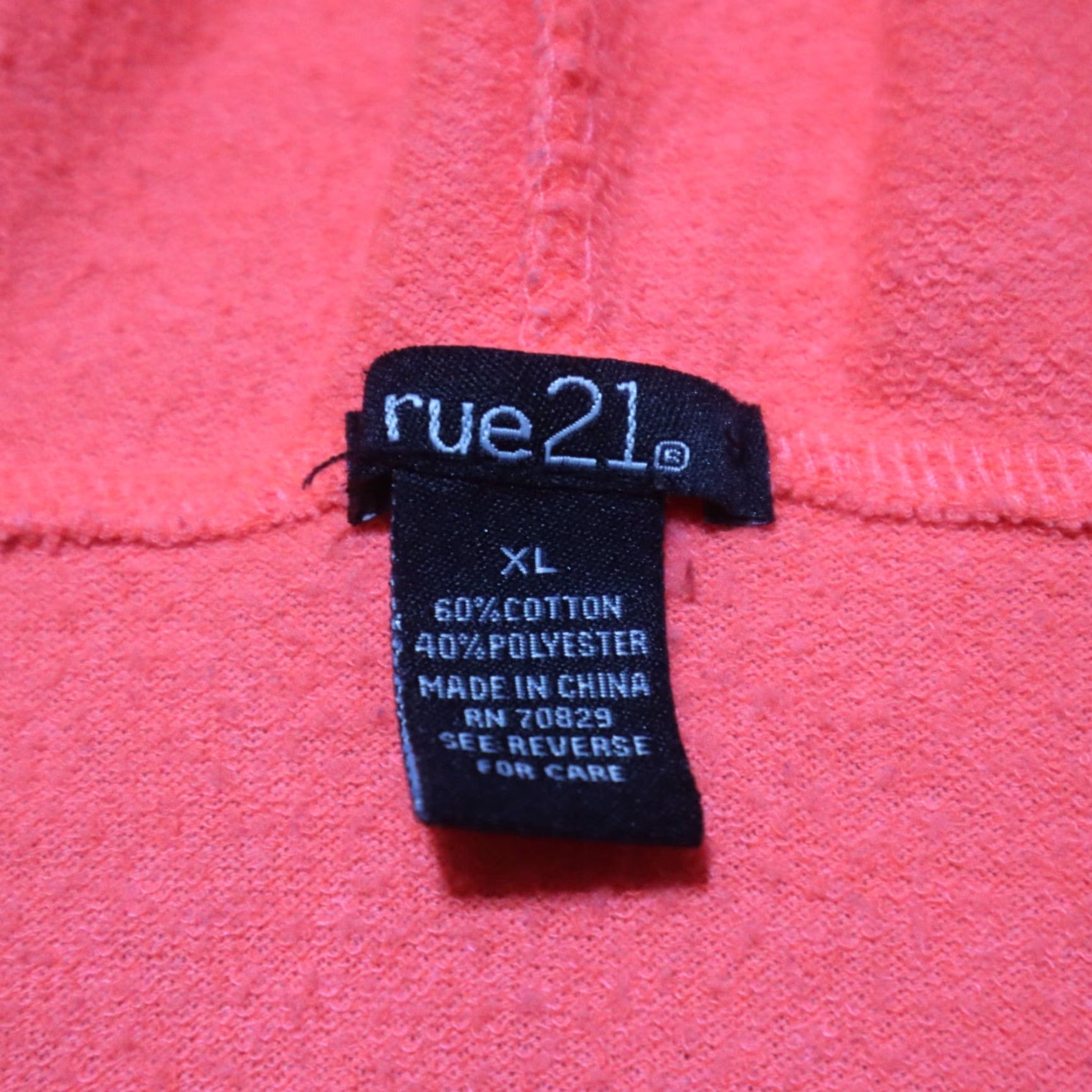 Pinko Rue 21 "Love" Pink Hoodie Sweatshirt Tunic Top Crew Neck Rounded Women's XL PINK Graphic Print Pockets Size XL / US 12-14 / IT 48-50 - 3 Thumbnail