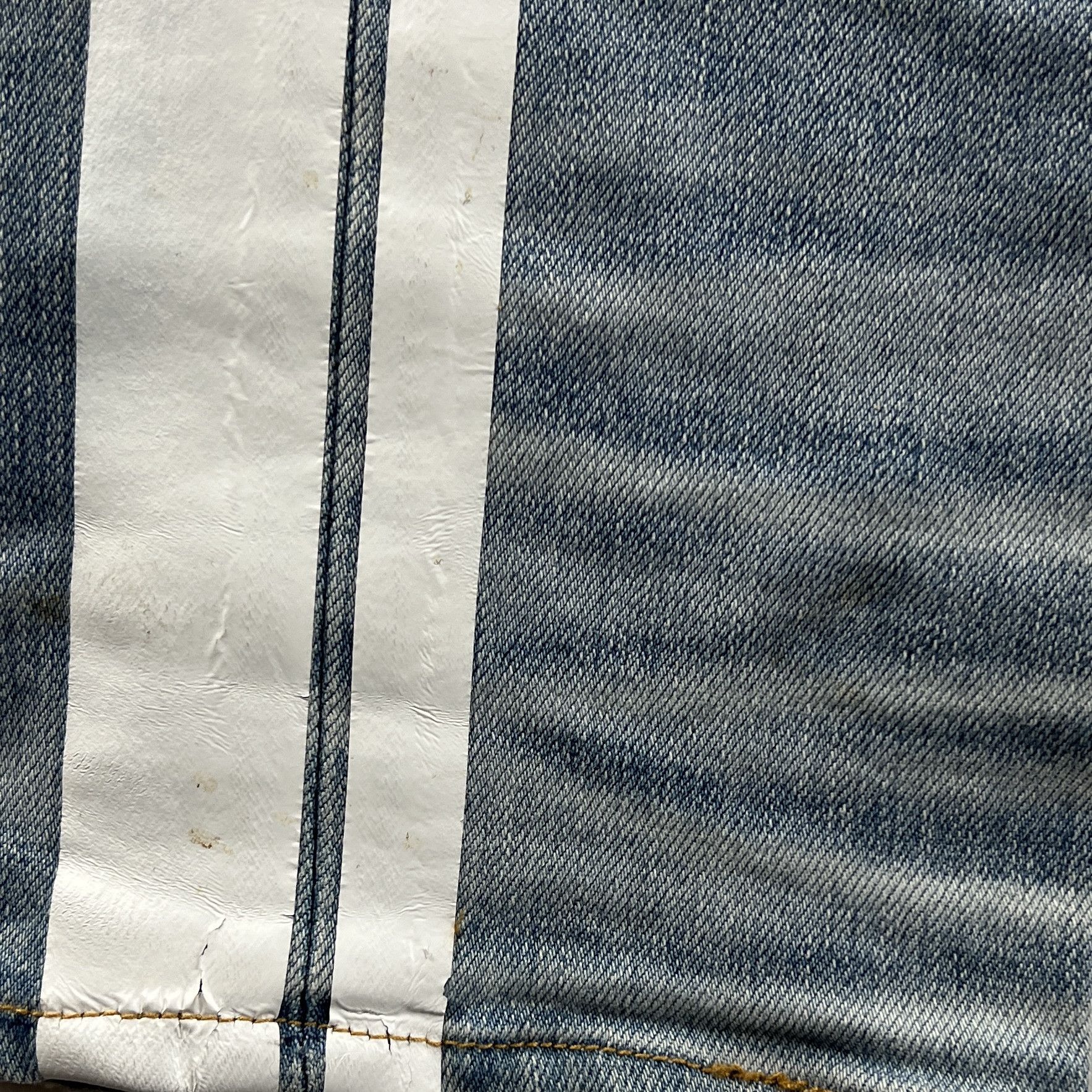 Amiri Amiri Blue Distressed Side Stripe Jeans Size US 33 - 8 Thumbnail