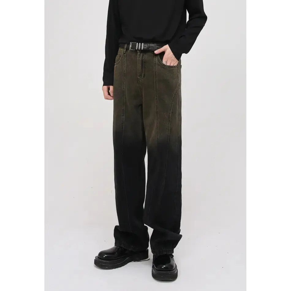 Japanese Brand Retro loose high street gradient jeans Size US 32 / EU 48 - 6 Thumbnail