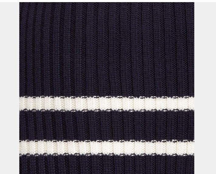Dior o1w1db10225 Mid-Length Skirt in Navy Blue & White Size 32" / US 10 / IT 46 - 3 Thumbnail