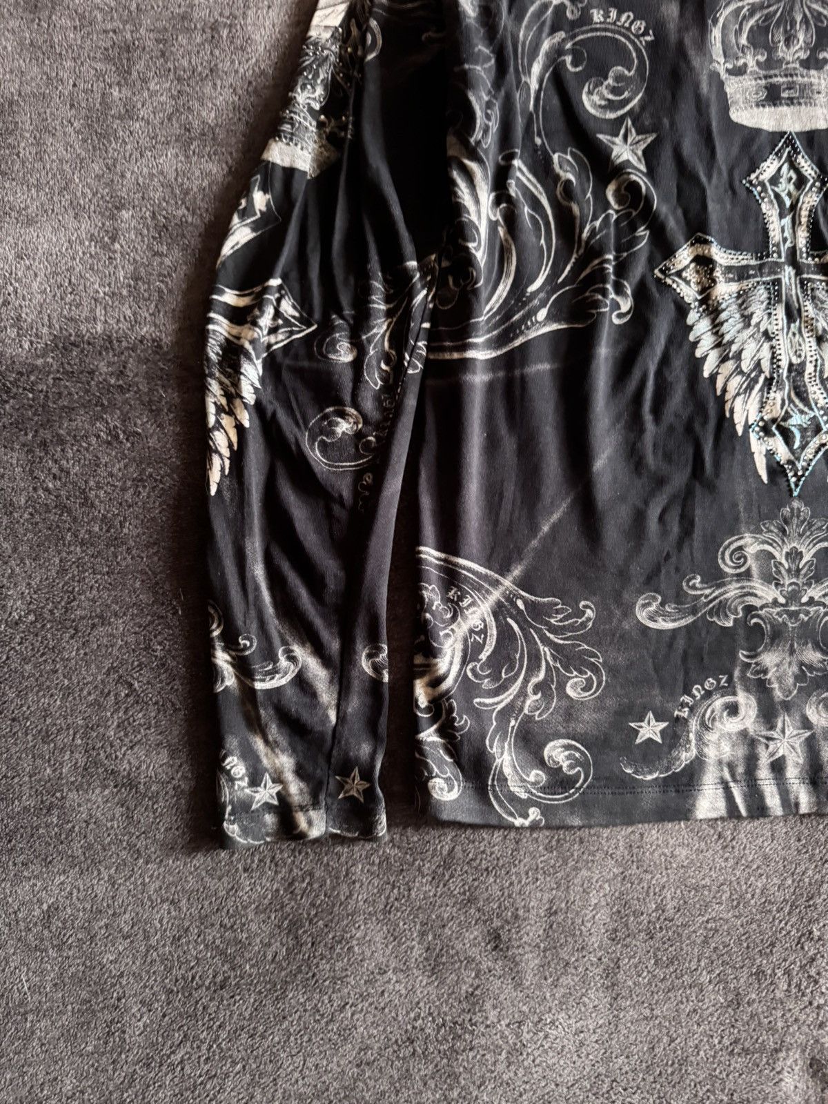 Vintage Vintage Affliction long sleeve with rhinestones y2k Japaness Size US S / EU 44-46 / 1 - 3 Thumbnail