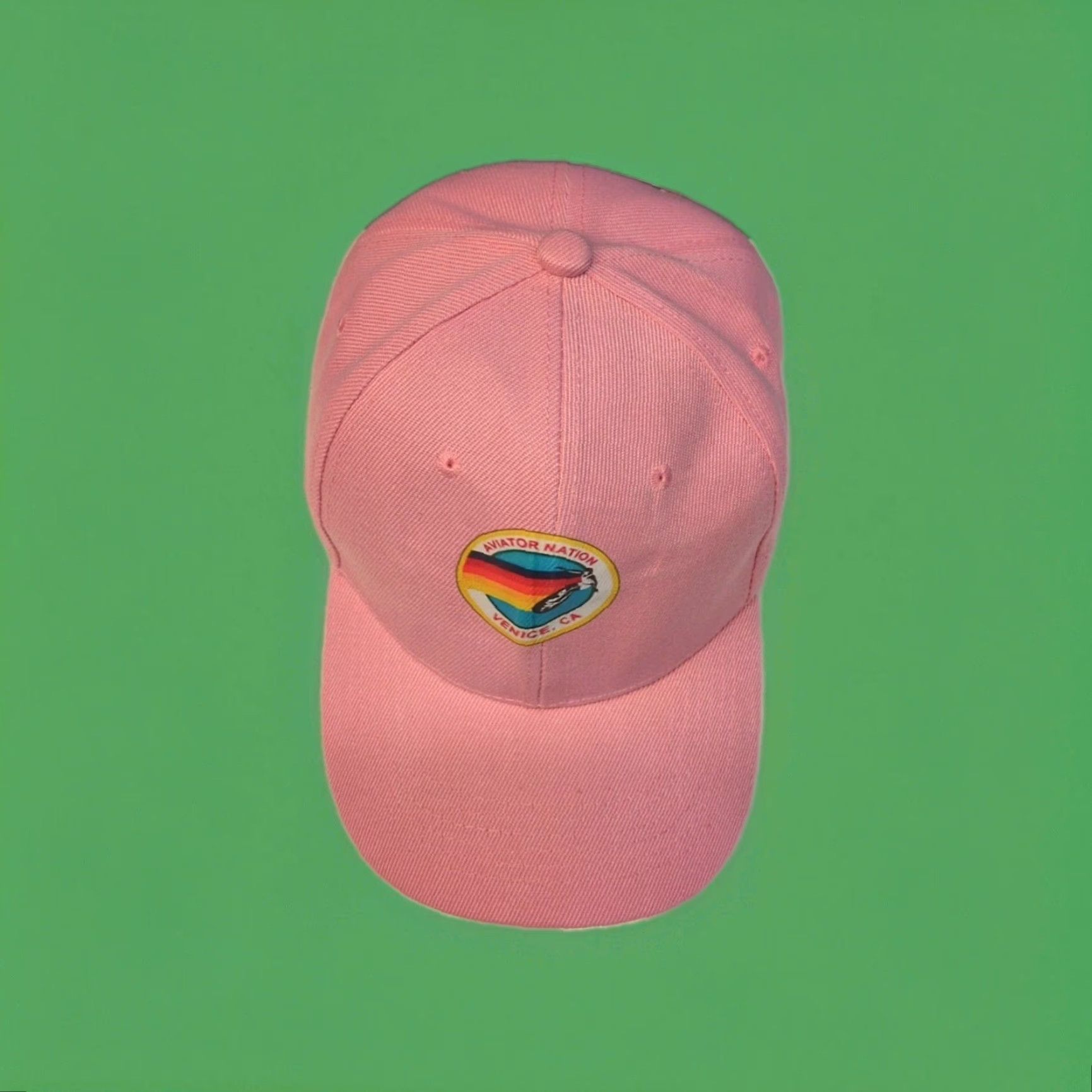 Vintage Venice Beach Surf Aviator Hat Pink California Nation Adjustable Canvas Hat Unisex Adults One Size Ocean Geometric Beach Cap Summer Mens Womens Size ONE SIZE - 3 Thumbnail