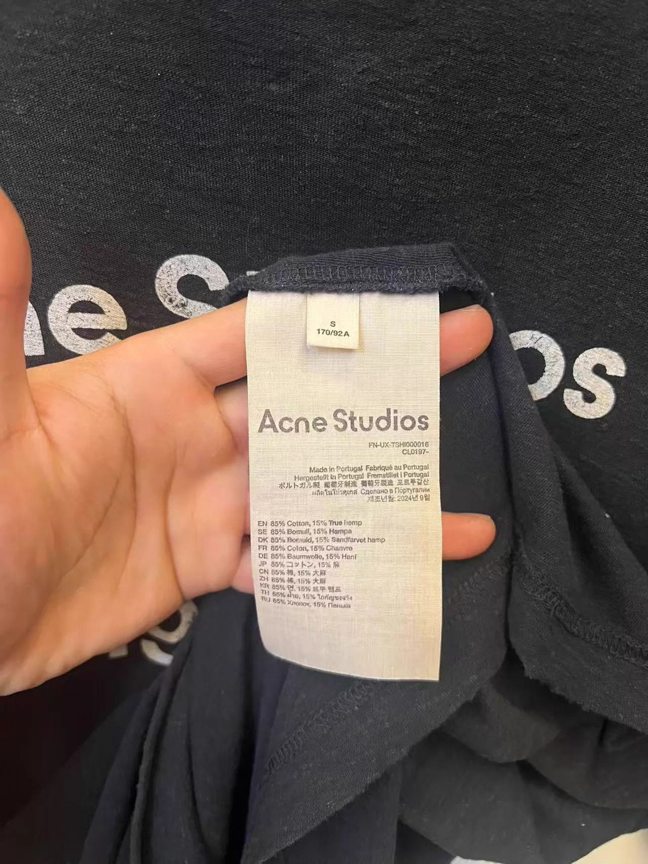 Acne Studios Acne 96 Logo Oversize Crew Sweatshirt Unisex Black Size US S / EU 44-46 / 1 - 4 Thumbnail