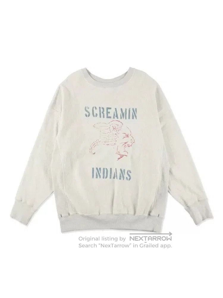 Native Youth Screamin Indians Distressed Crewneck Sweatshirt. Size US M / EU 48-50 / 2 - 1 Thumbnail