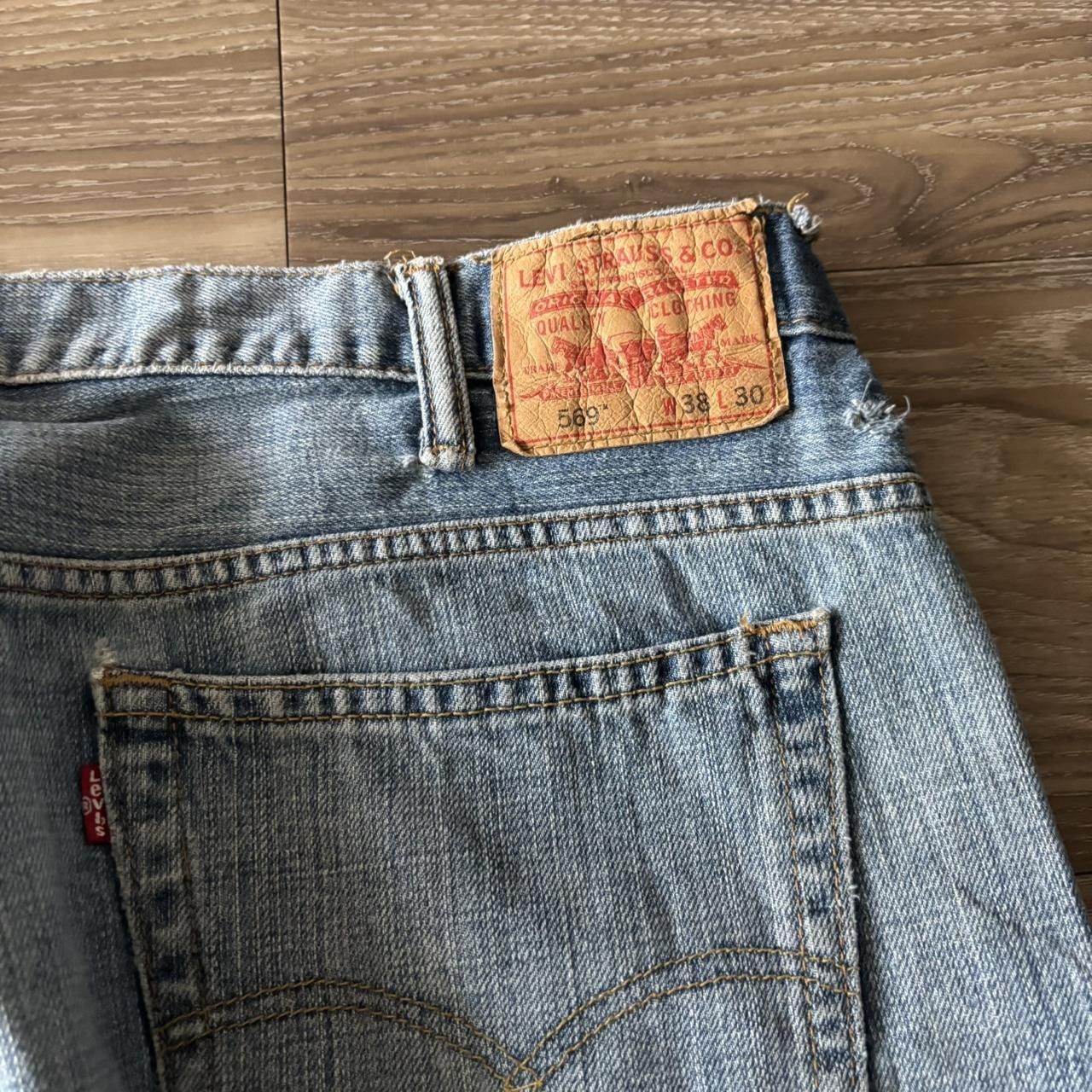 Levi's Crazy Vintage Y2K/2000s Baggy Levis 569 Light Wash Skater Style Denim Jeans! 38x30 Size US 38 / EU 54 - 7 Thumbnail