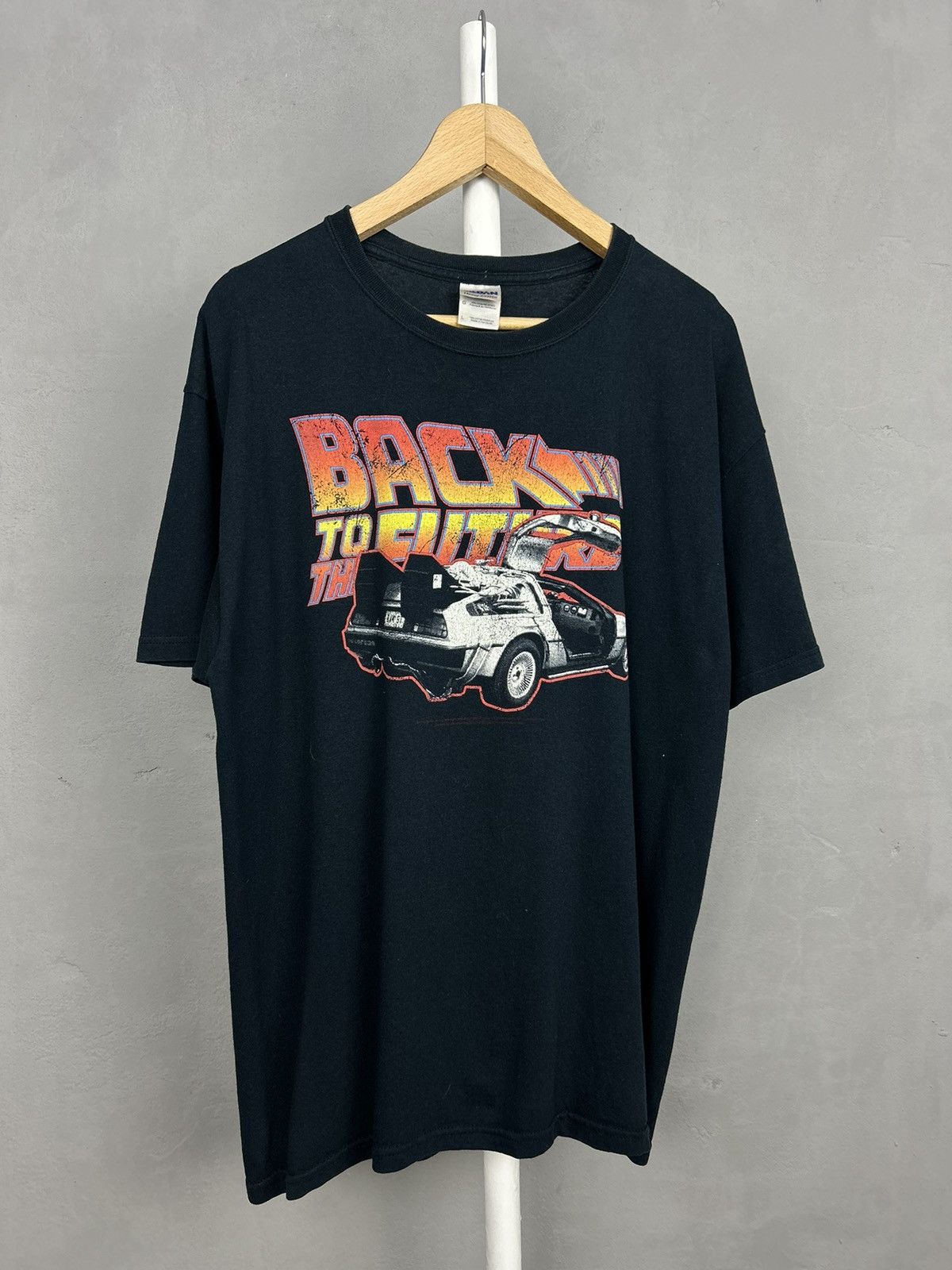Vintage Back to the Future DeLorean Time Machine Movie T Shirt Black Size US L / EU 52-54 / 3 - 2 Thumbnail