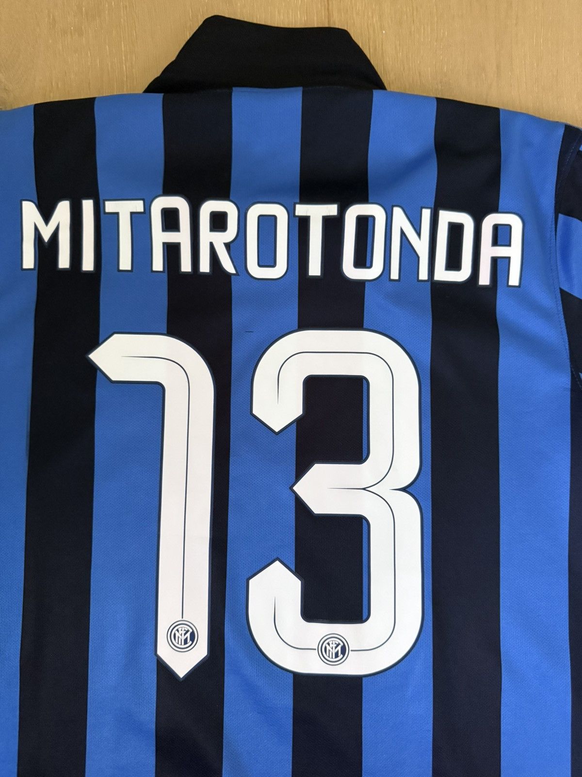 Nike 2015 Nike Inter Milan Home Jersey #13 Mitarotonda Size US XL / EU 56 / 4 - 7 Thumbnail