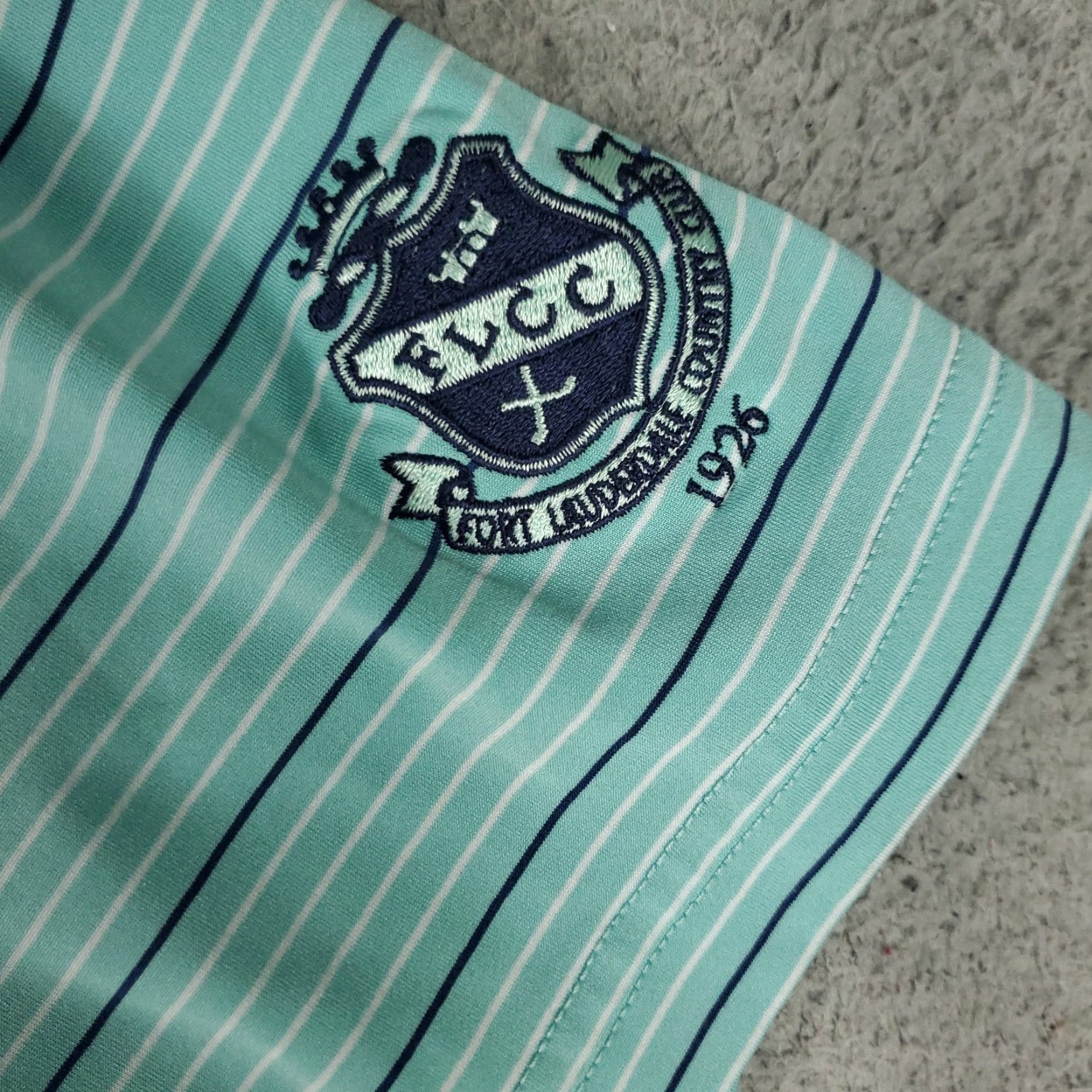 Vineyard Vines VINEYARD VINES Polo Shirt Mens XL Turquoise Striped Fort Lauderdale Golf Size US XL / EU 56 / 4 - 3 Thumbnail