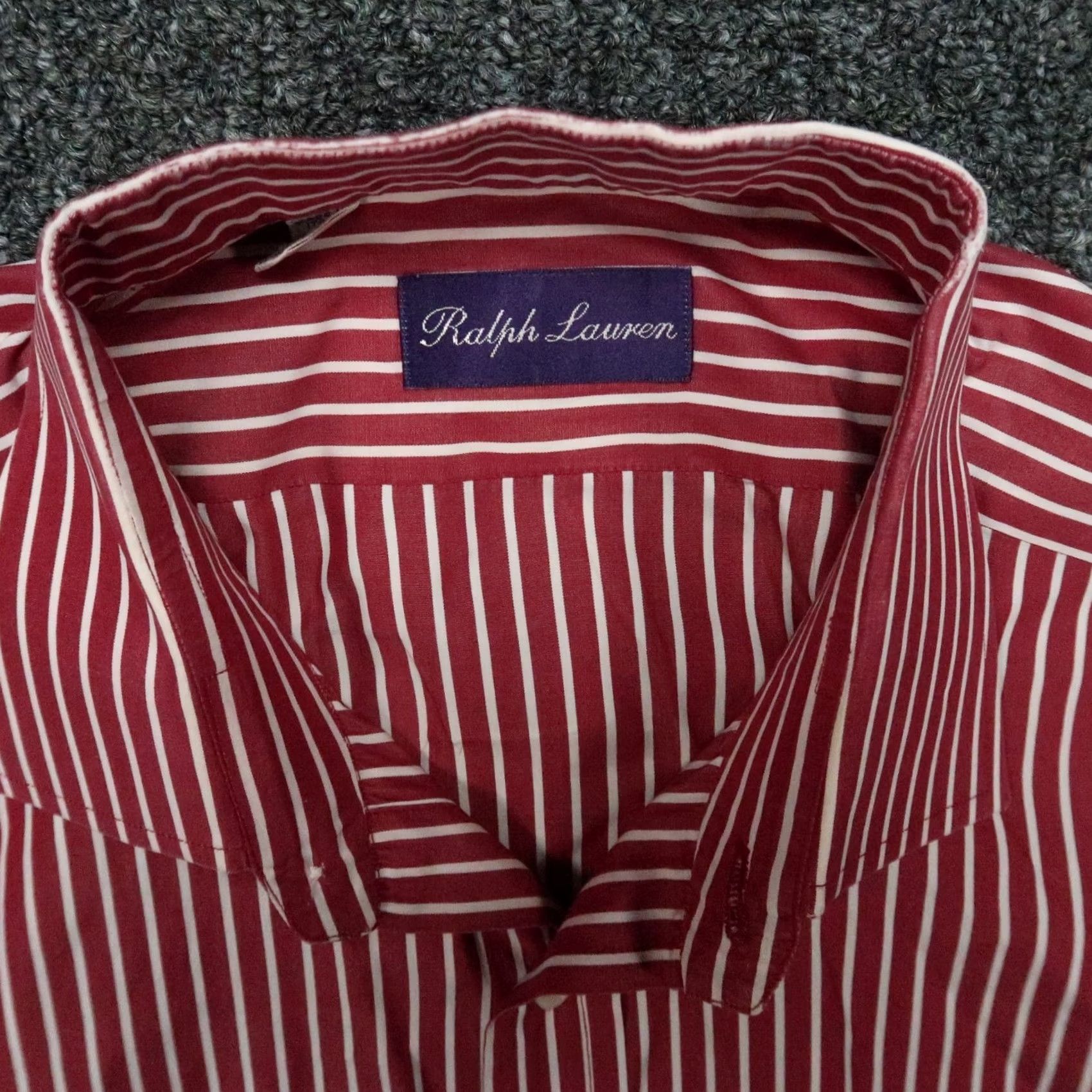 Ralph Lauren Ralph Lauren Purple Label Shirt - Men Large Long Sleeve Red White Striped Italy French Cuff - Size 46 in | eBay Size US L / EU 52-54 / 3 - 3 Thumbnail
