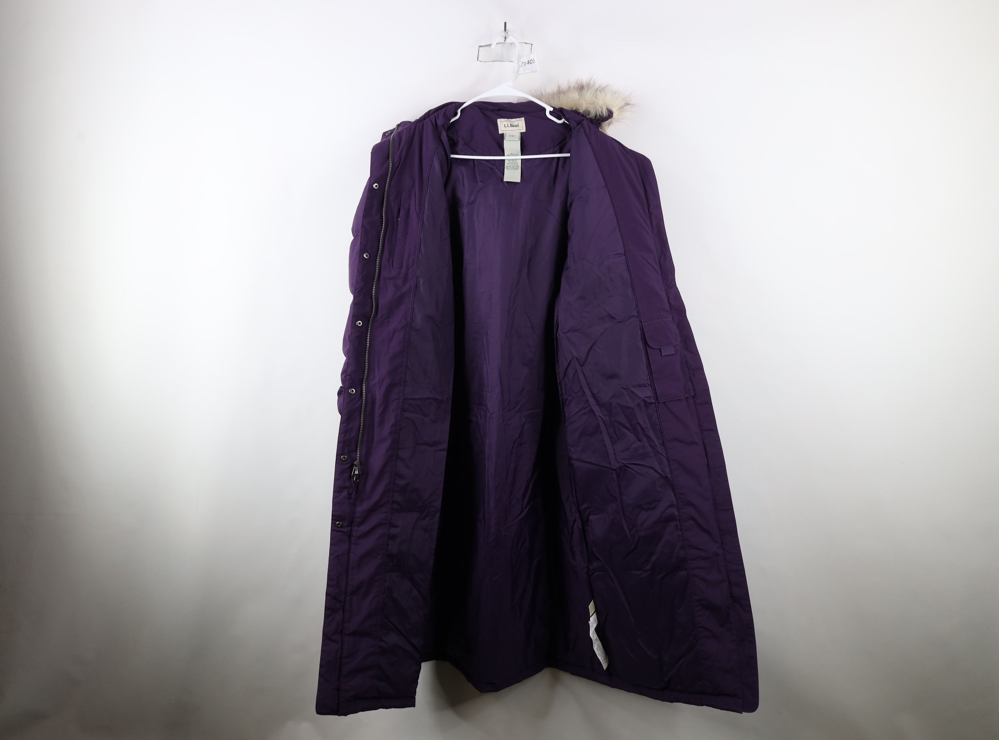 L.L. Bean × Vintage LL Bean Faux Fur Trim Duck Down Full Length Puffer Jacket Size M / US 6-8 / IT 42-44 - 7 Thumbnail