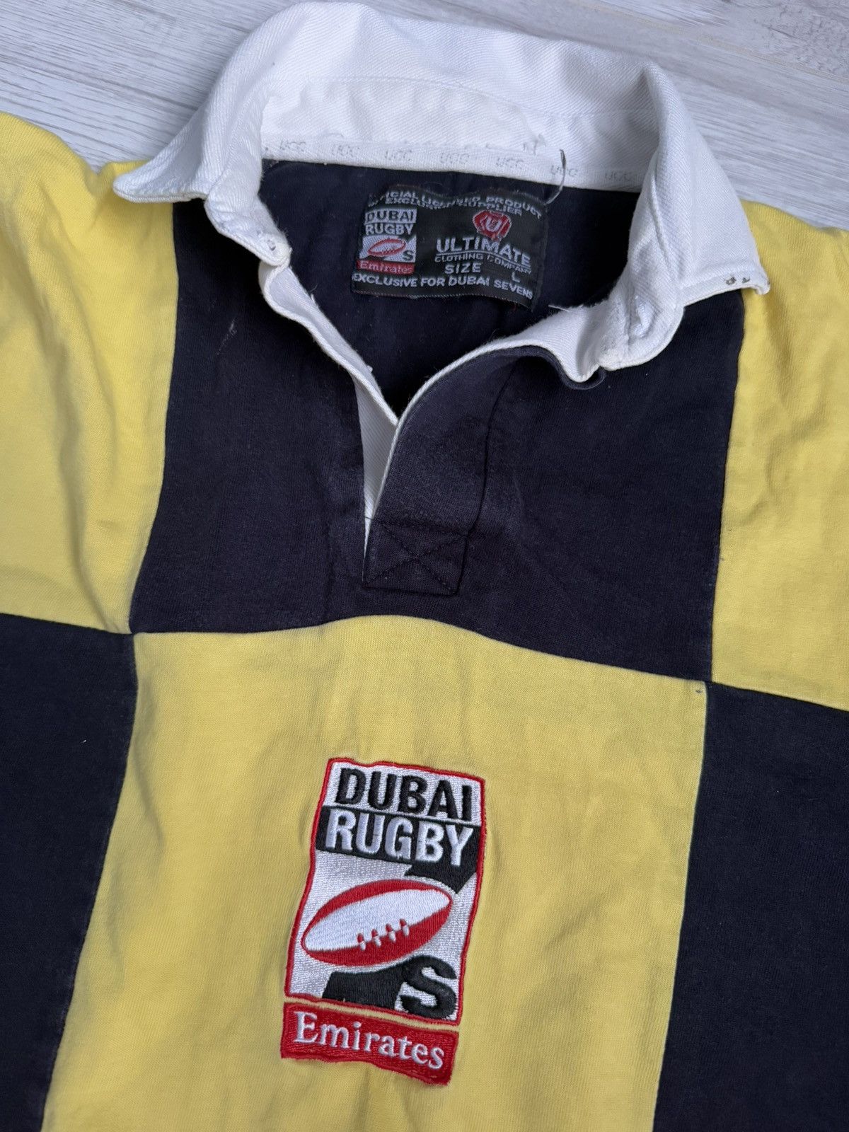 Other × Vintage Vintage 90’s Rugby Shirt Dubai jersey Size US L / EU 52-54 / 3 - 3 Thumbnail
