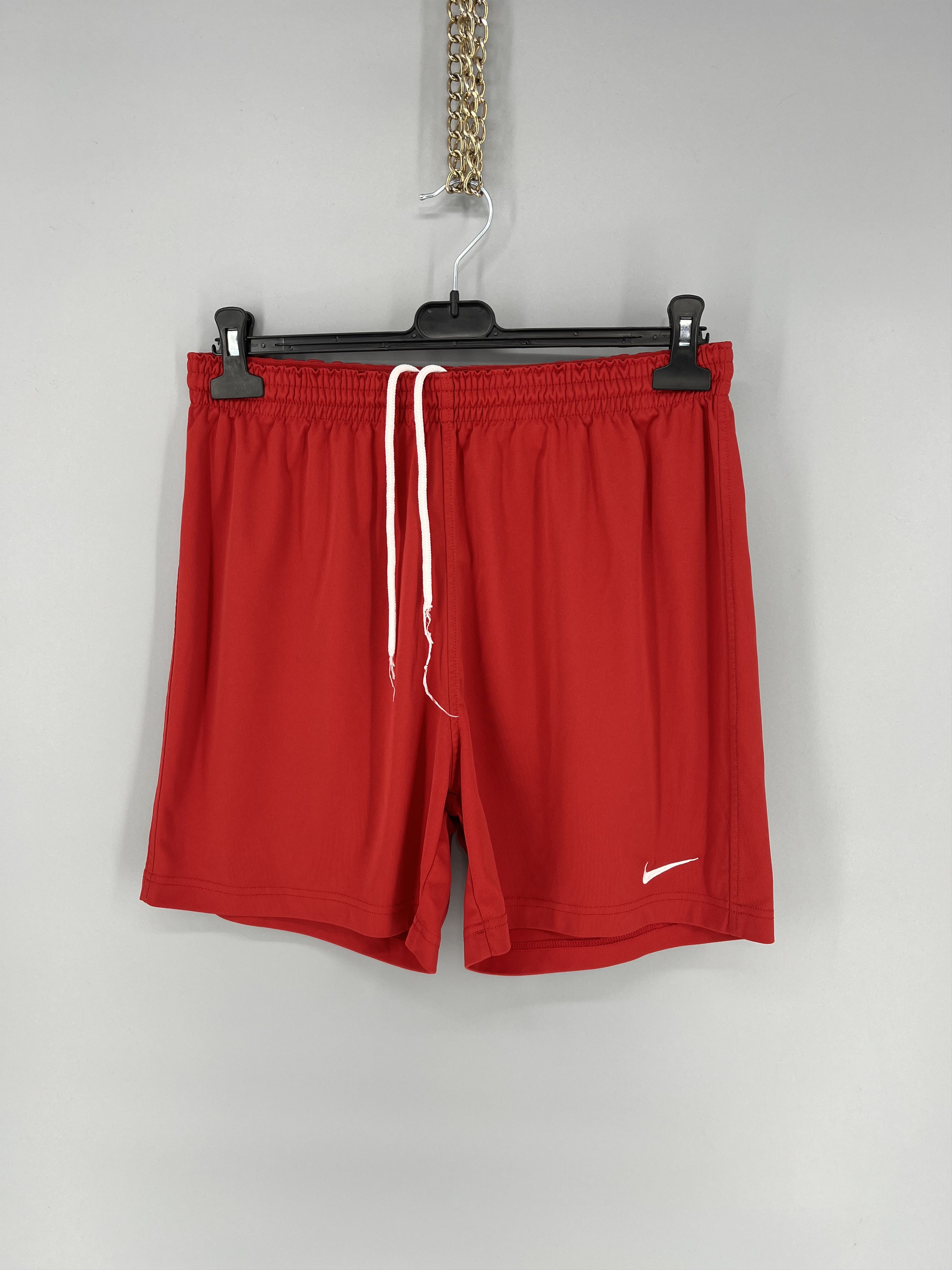 Nike 90s Vintage Nike Red Nylon Mini Swoosh Shorts Travis Styl Size US 36 / EU 52 - 1 Thumbnail