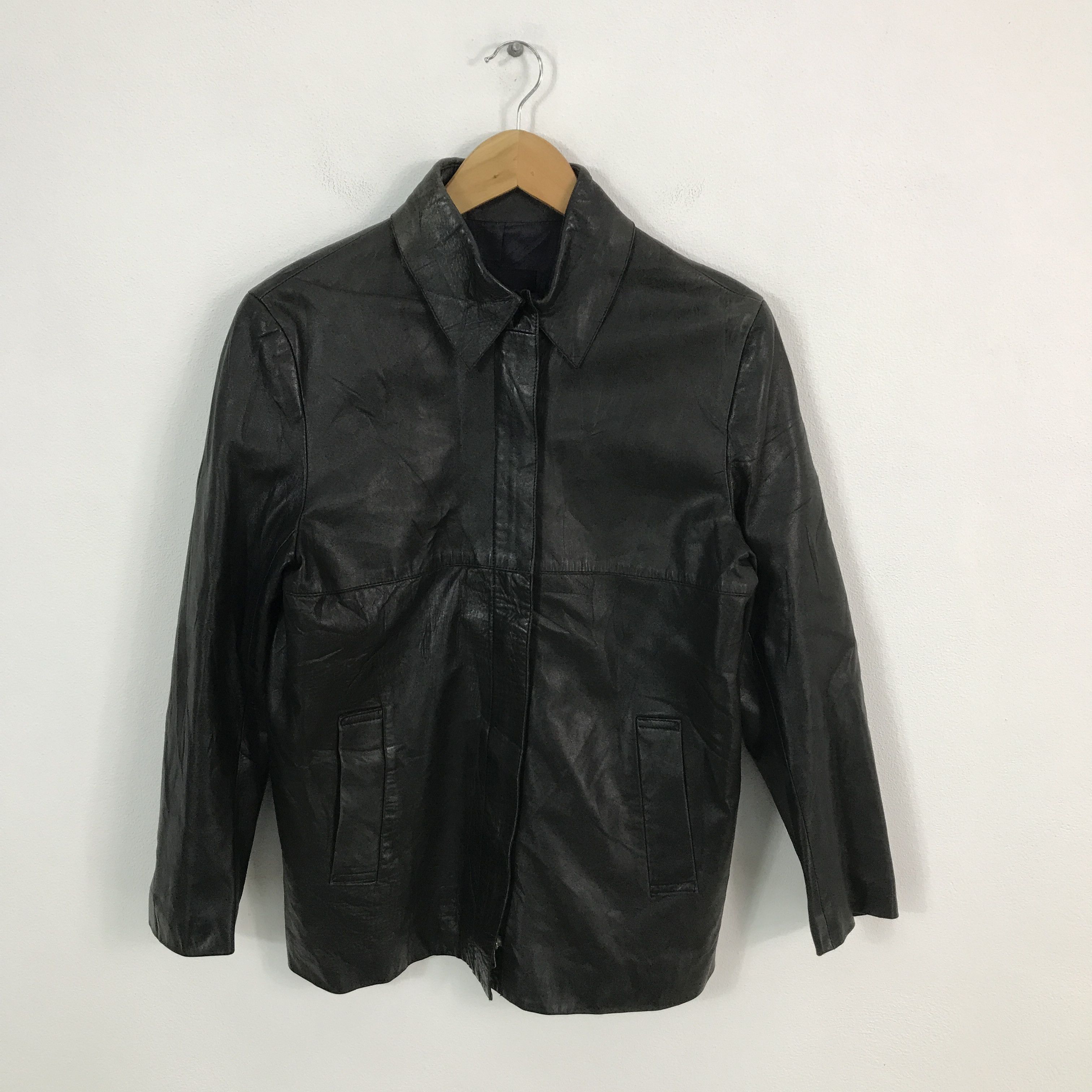 Japanese Brand bosch leather faded leather zipper jacket Size US M / EU 48-50 / 2 - 1 Thumbnail