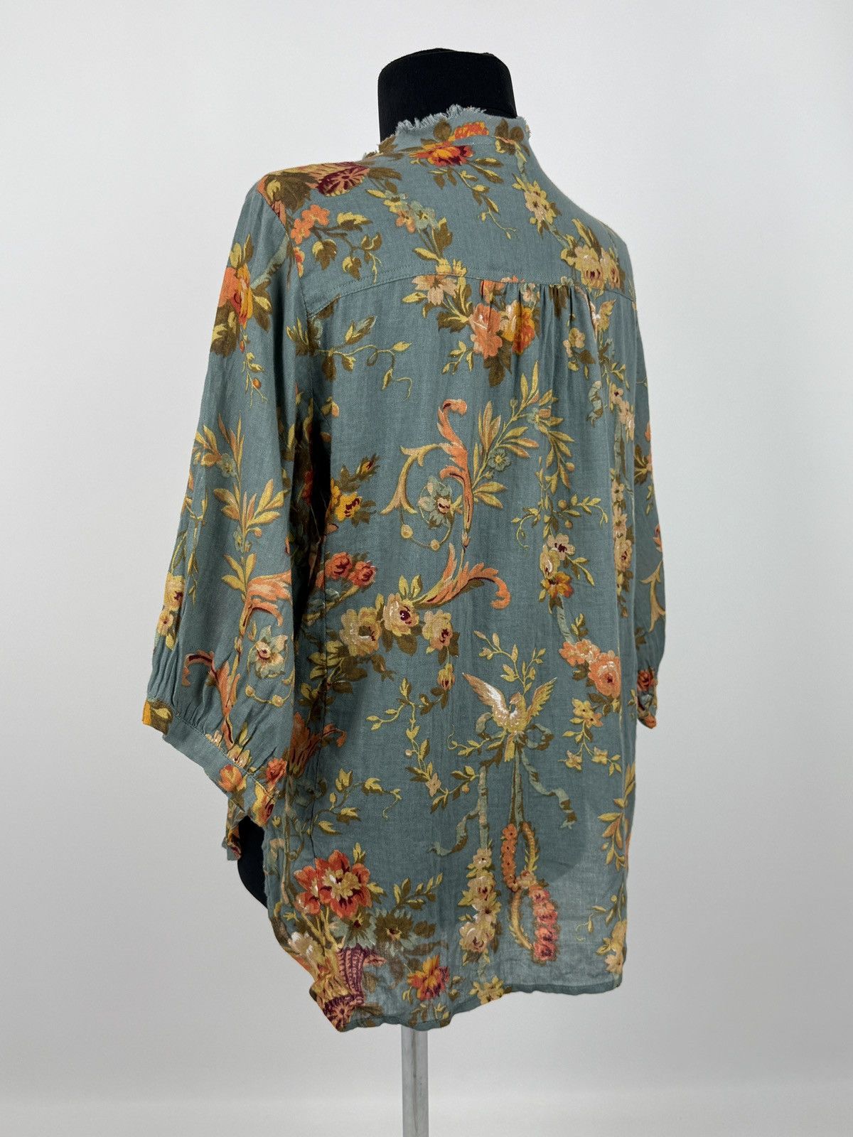 Denim & Supply Ralph Lauren Denim&Supply Avery Swing Floral Cotton 3/4 Sleeve Blouse M Size M / US 6-8 / IT 42-44 - 2 Thumbnail