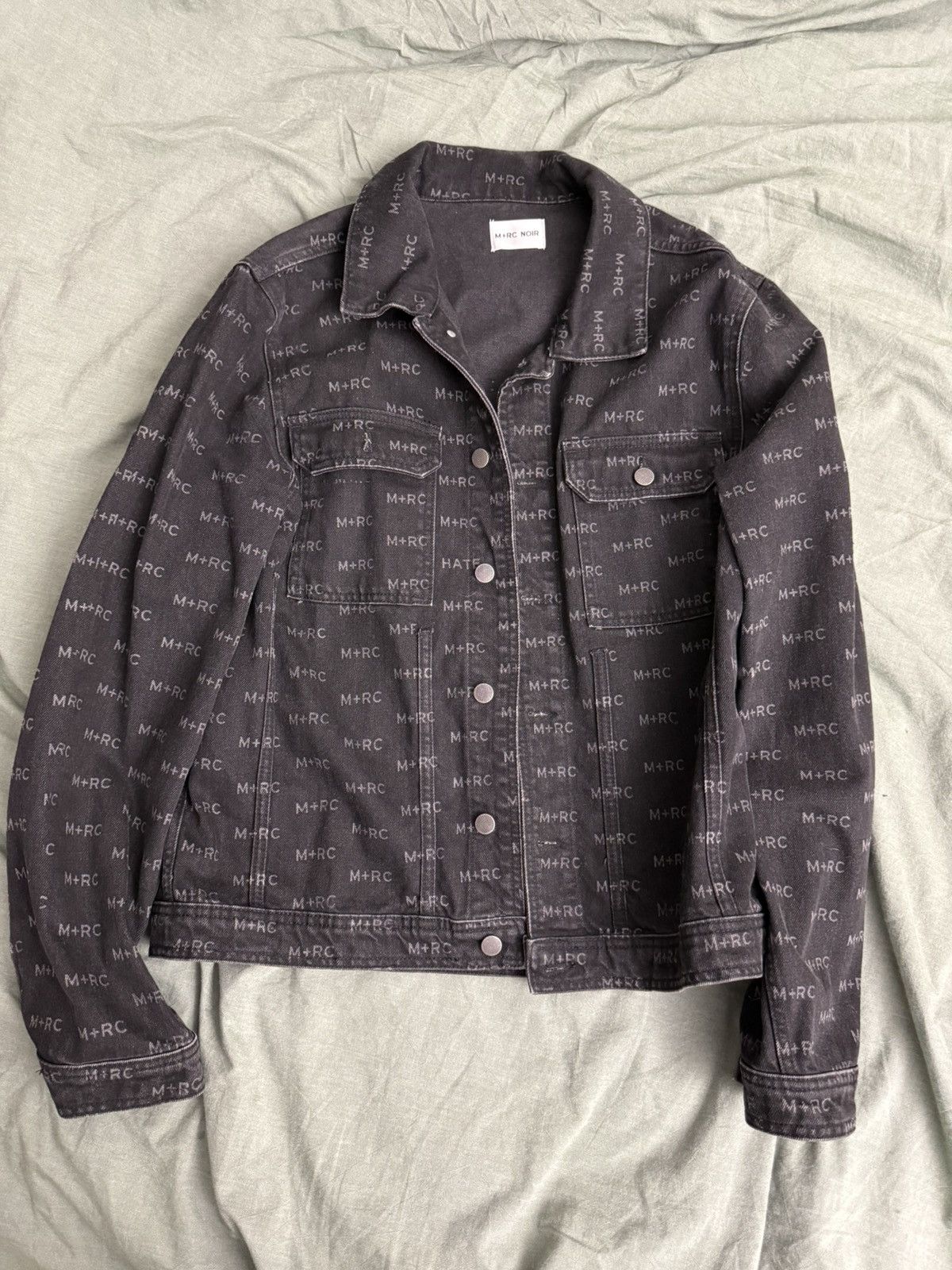 M+Rc Noir M+RC All over print Denim Jacket Size US XL / EU 56 / 4 - 1 Thumbnail