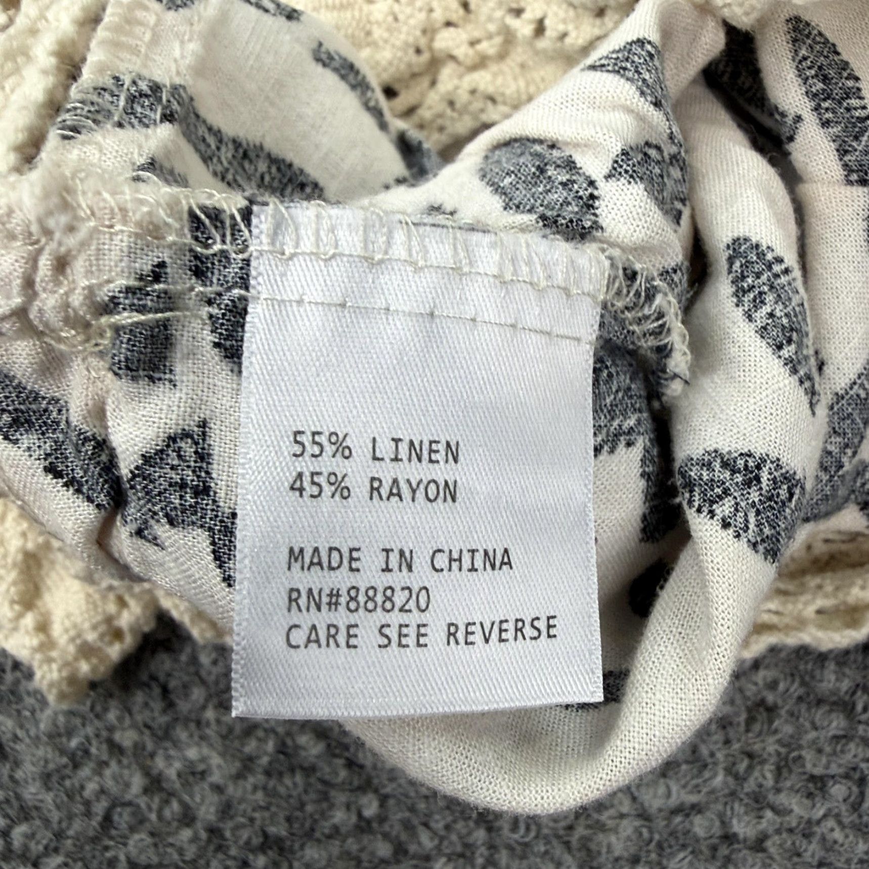Christian Siriano Christian Siriano Shirt Womens Small White Linen Blend Boho Crop Top Size S / US 4 / IT 40 - 7 Thumbnail