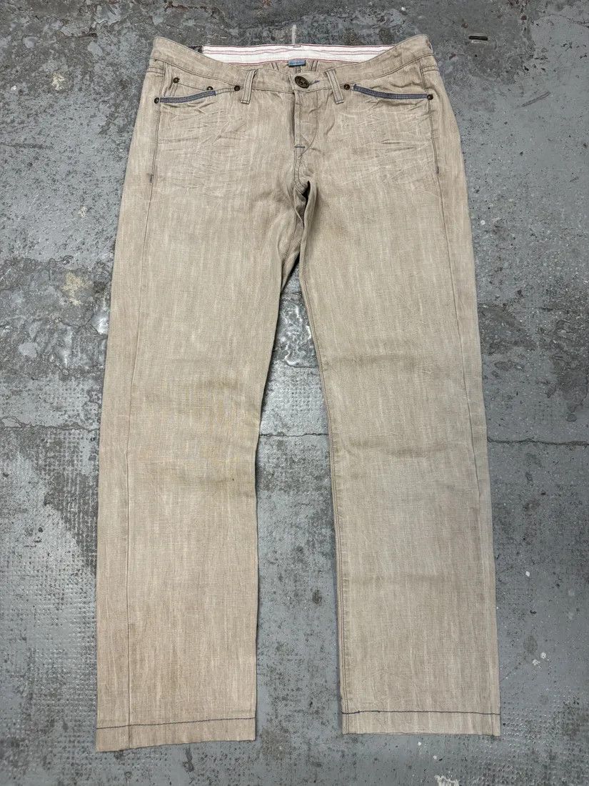 Designer × Marithe + Francois Girbaud × Vintage 2000s Marithé + François Girbaud Grey Summer Signature Pants Size US 33 - 2 Thumbnail
