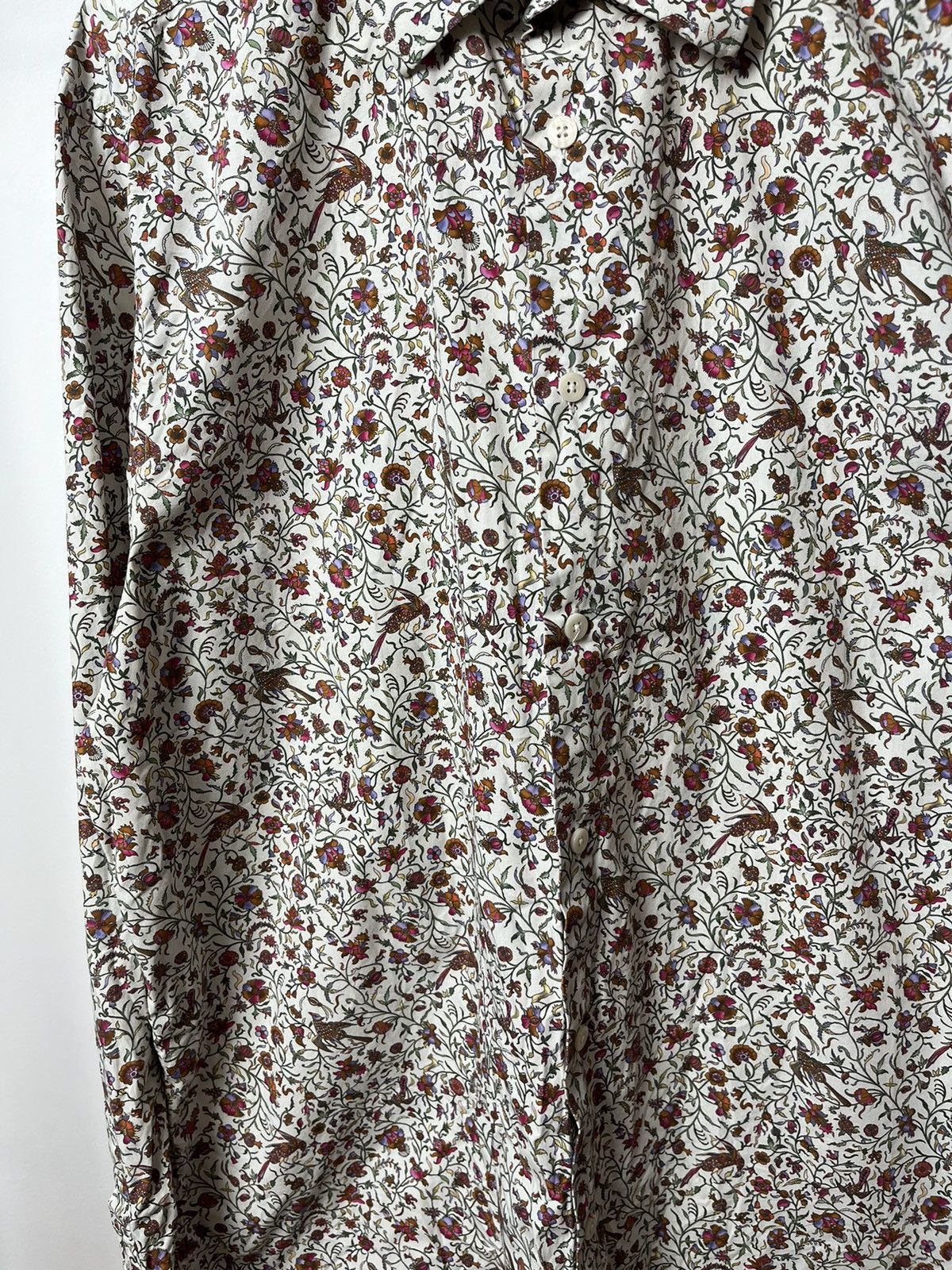 New & Lingwood New Lingwood Cotton Overprint Shirt Button Up Size US XL / EU 56 / 4 - 3 Thumbnail