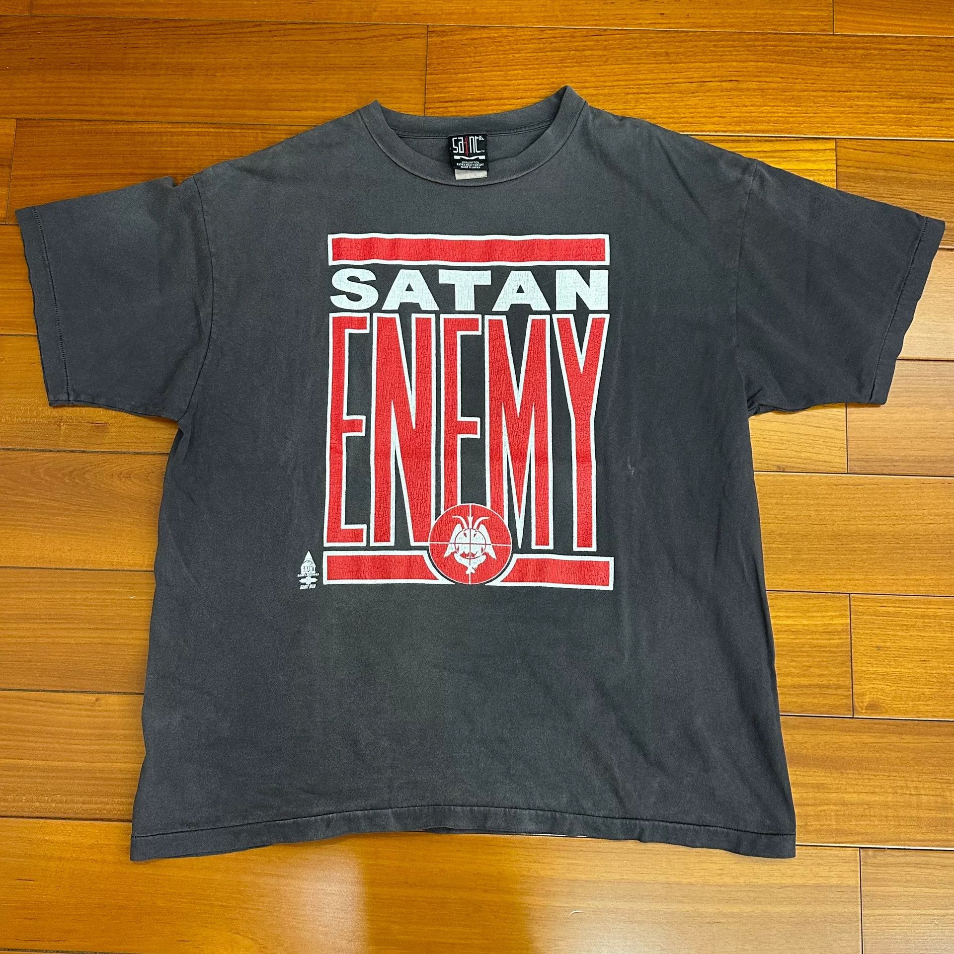 Saint Michael Saint Michael Washed Black Red Target Tee Size US XXL / EU 58 / 5 - 1 Thumbnail