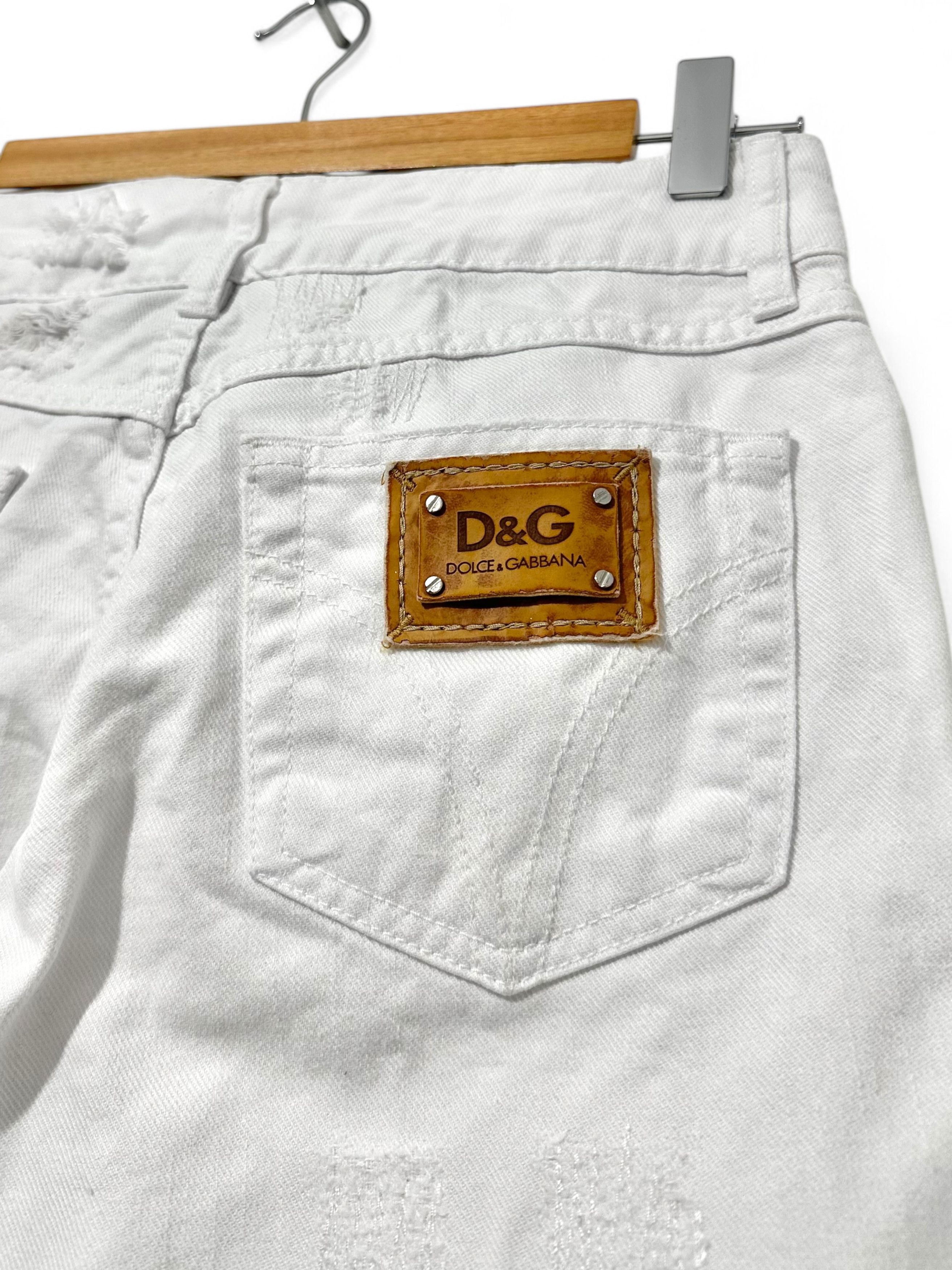 Dolce & Gabbana y2k Dolce & Gabbana But Cut Denim Jeans White (XS) Size 24" / US 00 / IT 34 - 3 Thumbnail
