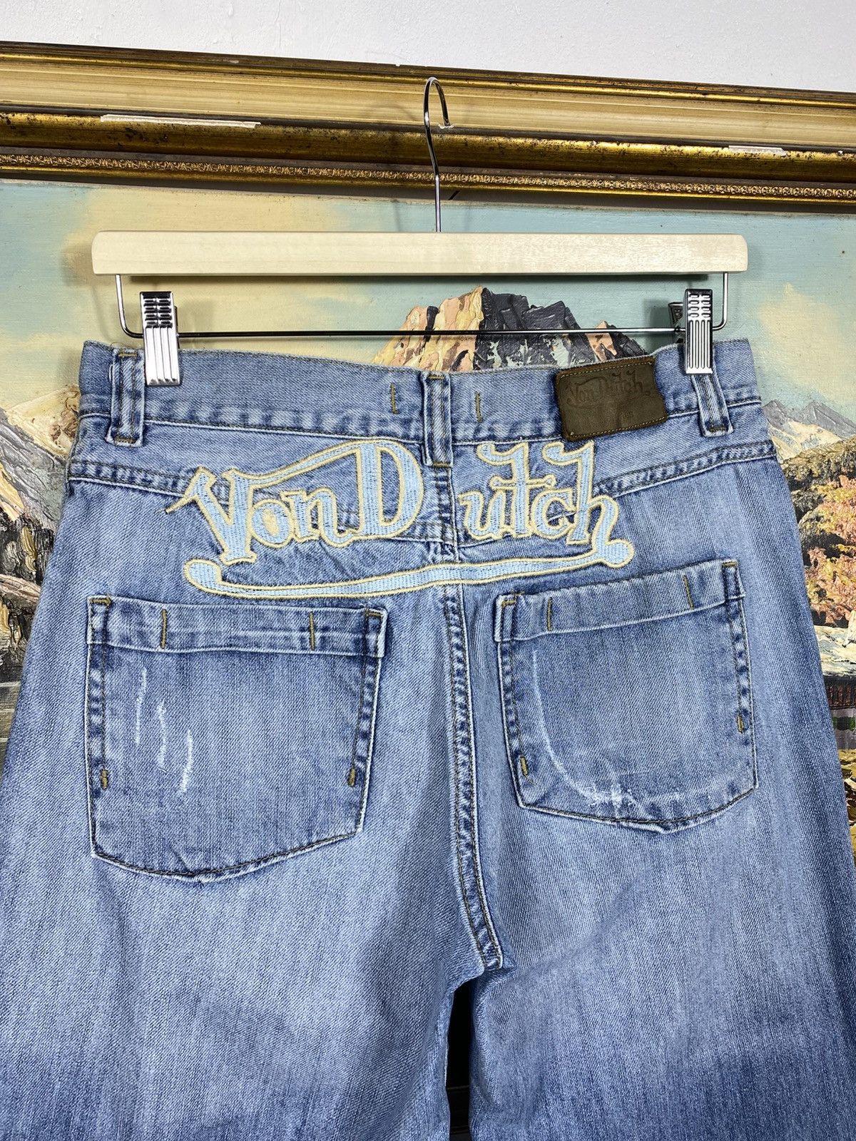 Vintage × Von Dutch Von Dutch Vintage Y2k Big Logo Denim Jeans Trousers Pants Size 32" / US 10 / IT 46 - 1 Thumbnail