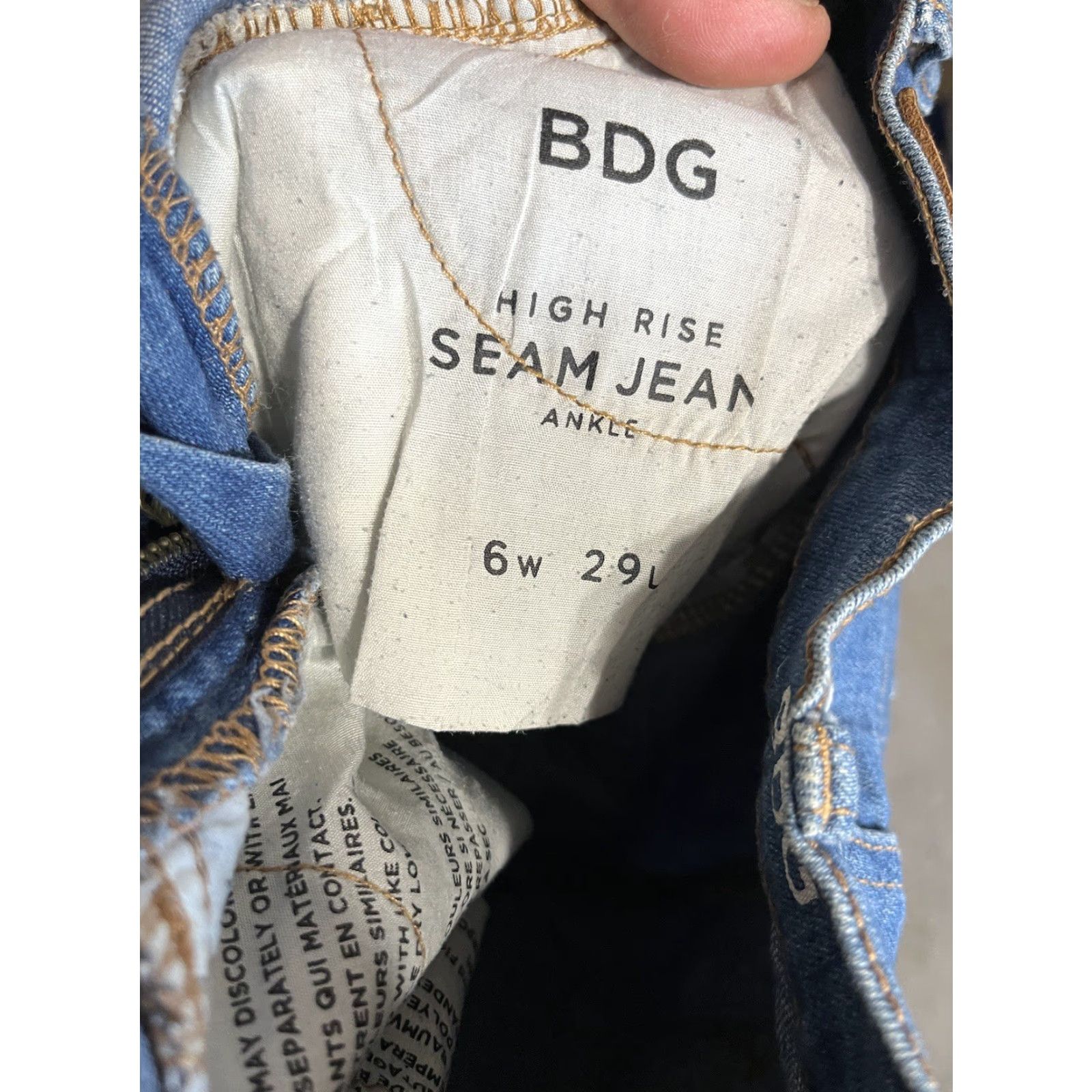 Bdg BDG Jeans Women 6x29 Blue Denim High Rise 5-Pocket Skinny Fit Captain BDG Seam Ankle Vintage No Size 28" / US 6 / IT 42 - 6 Thumbnail
