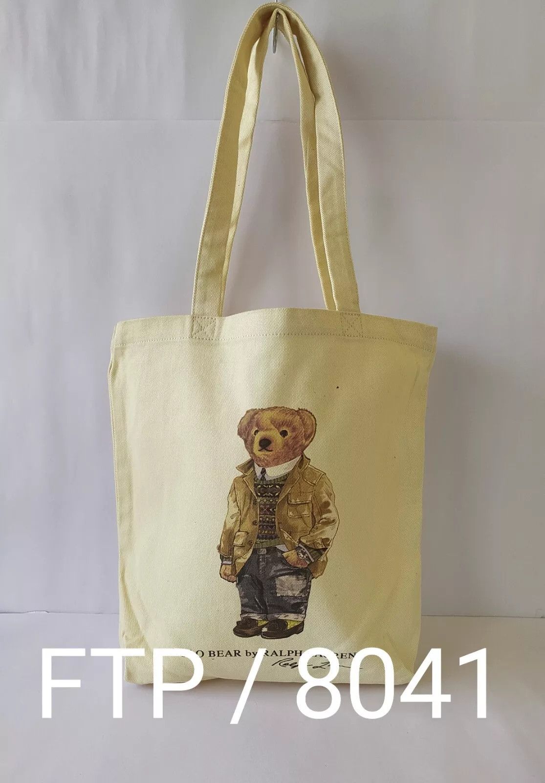 Polo Ralph Lauren Polo Ralph Lauren Polo Bear Cotton Canvas Tote Bag IFD 8041 Size ONE SIZE - 11 Thumbnail