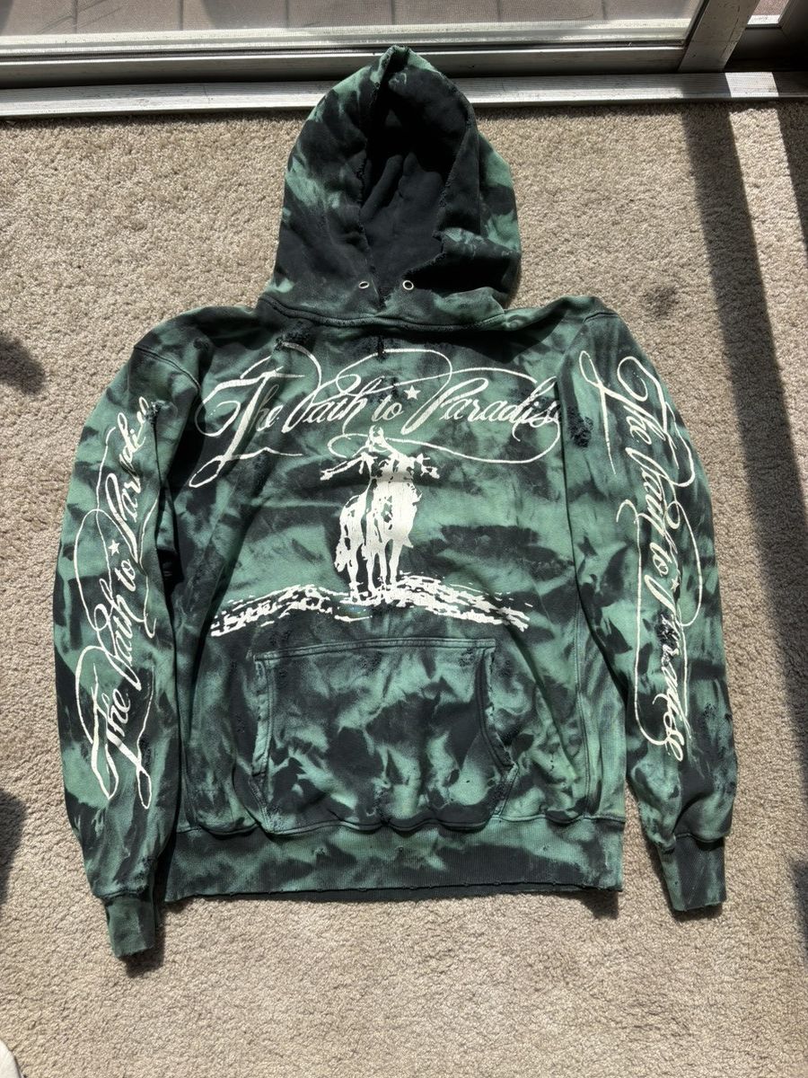 HELLSTAR Hellstar path to paradis hoodie distressed Size US M / EU 48-50 / 2 - 1 Thumbnail