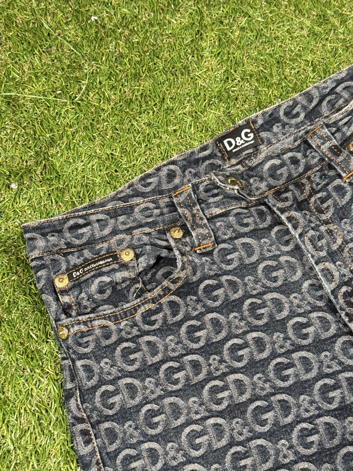 Dolce & Gabbana Dolce & Gabbana D&G Monogram Denim Jeans Vintage 29 Size 29" - 3 Thumbnail