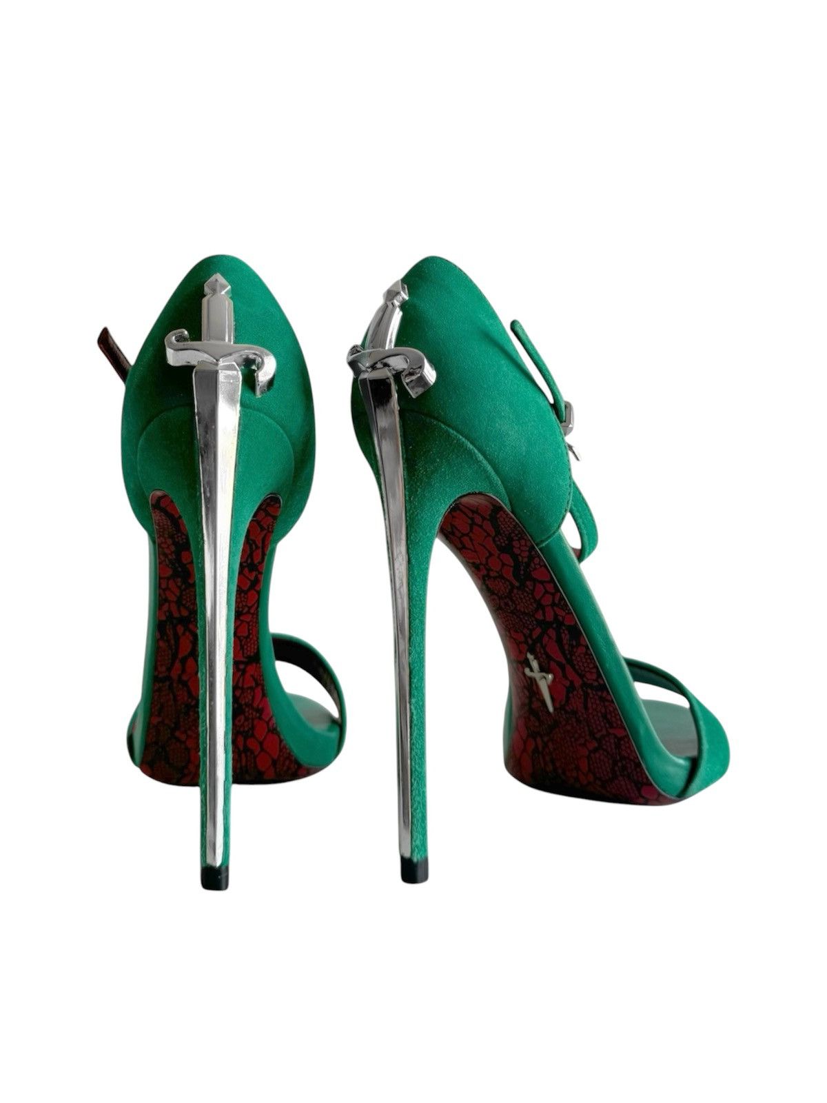 Paciotti Cesare Paciotti Dagger Heels in a rare emerald color Size US 7.5 / IT 37.5 - 1 Thumbnail