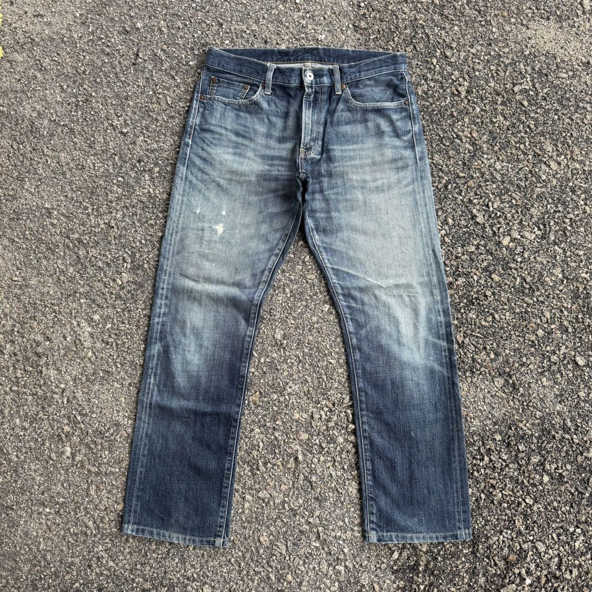Japanese Brand VINTAGE JAPANESE STRAIGHT FADED JEAN DENIM PANTS Size US 35 - 1 Thumbnail