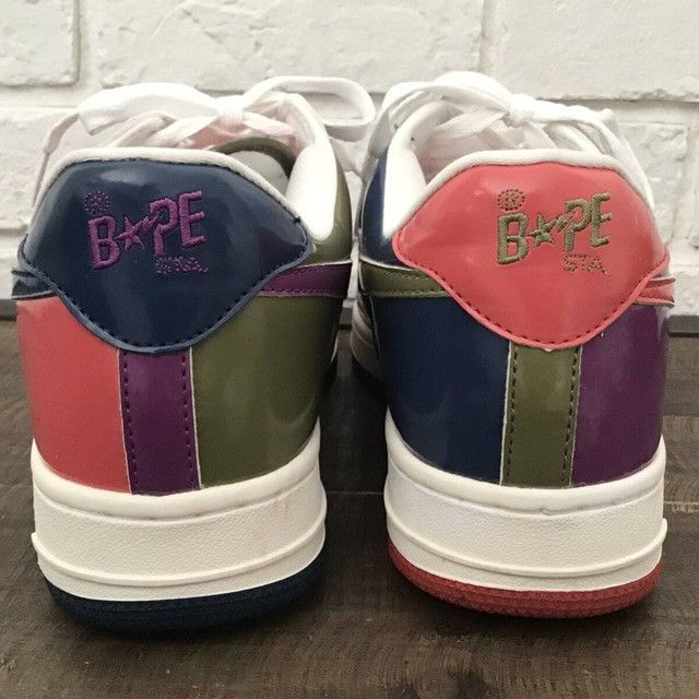 Bape × Kaws × Nigo KAWS CHOMPERS BAPE STA Patent Leather Sneakers APE NIGO Size US 9.5 / EU 42-43 - 5 Thumbnail