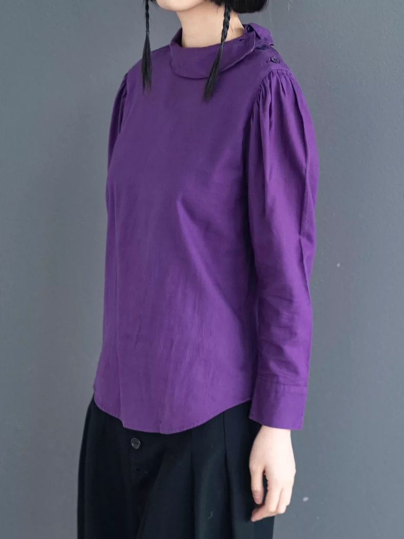 Kenzo KENZO Vintage purple small round neck shirt in early days Size M / US 6-8 / IT 42-44 - 7 Thumbnail